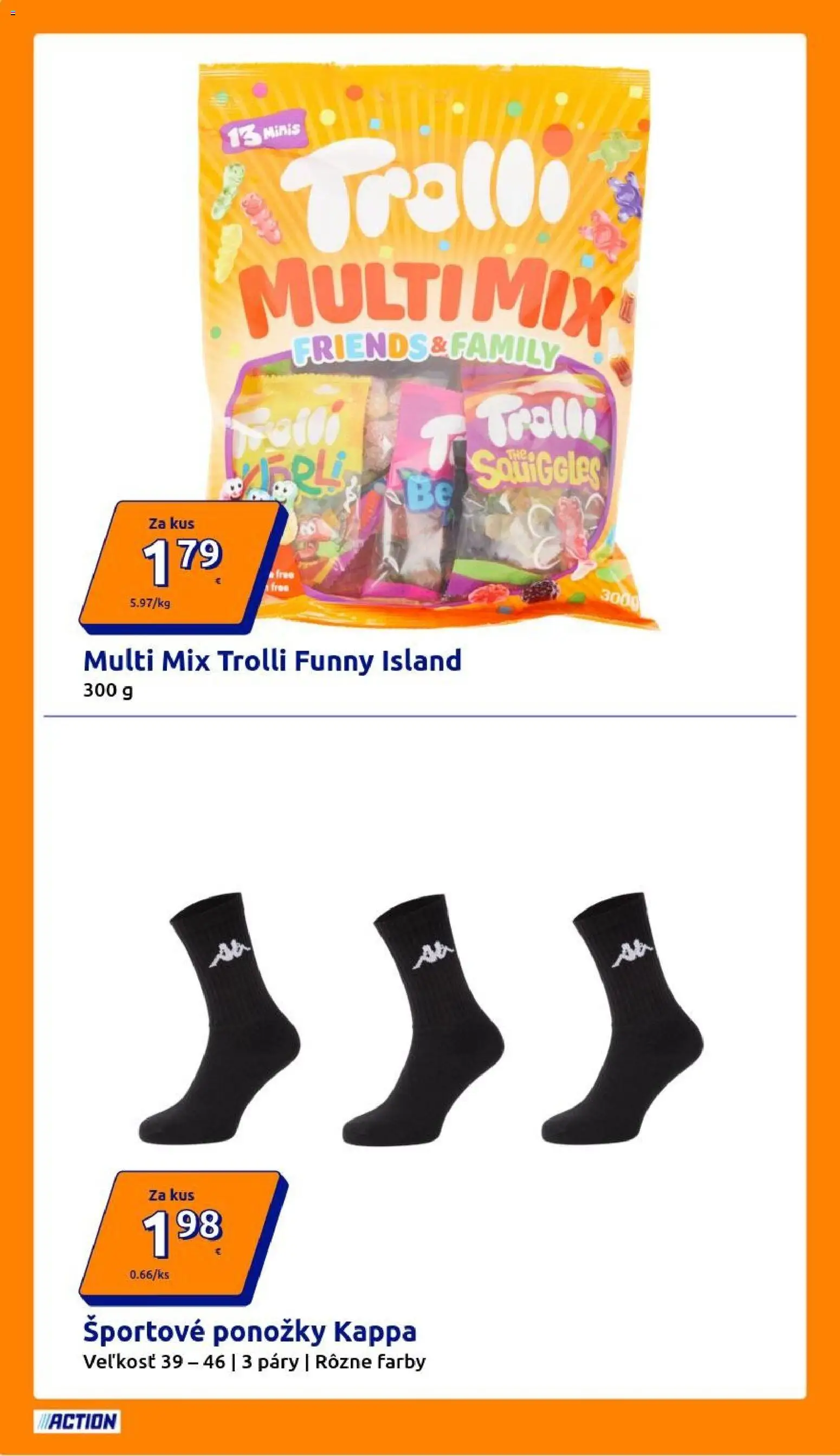 Nové Action akcie – leták je platný od 03.03.2026 | Strana: 22 | Produkty: Ponožky