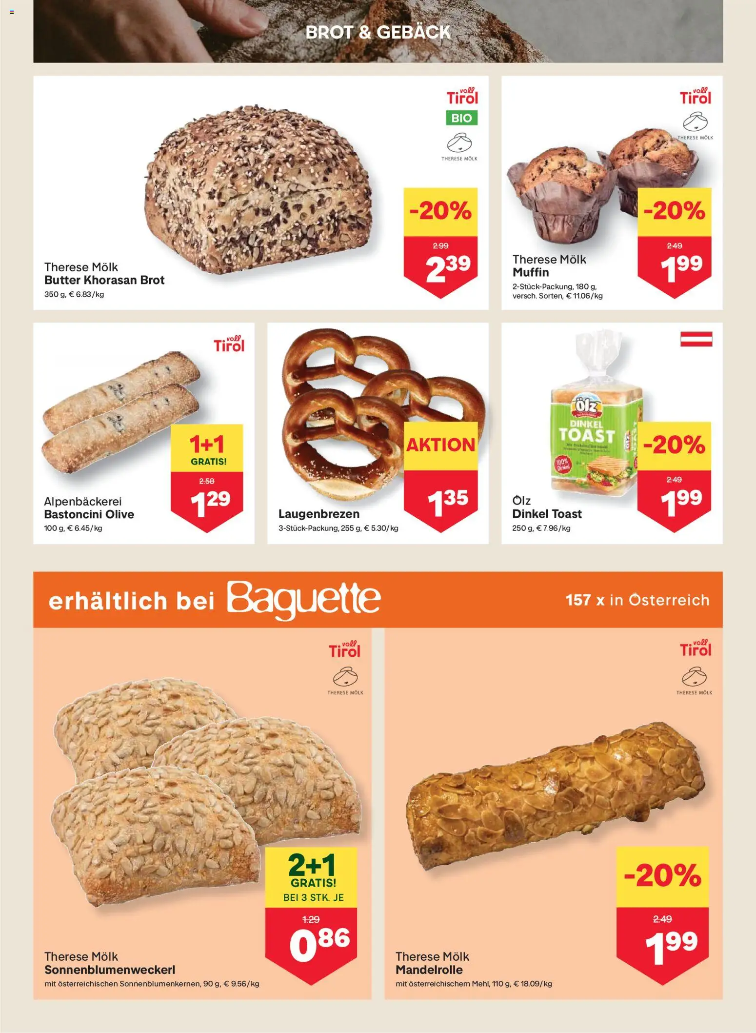 MPREIS Hohenems gültig ab 06.02.2026 | Seite: 4 | Produkte: Jääkaappipakastin, Butter, Brot