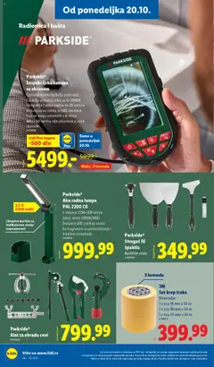 Parkside® Inspekcijska kamera sa ekranom, Četvorostepena funkcija zumiranja. Funkcija snimanja slika za do 10000 fotografija i video zapisa do 25 minuta. Vodootporna sonda sa LED diodama koje se mogu zatamniti u 6 nivoa. Mikro SD kartica nije uključena u obim isporuke. - pregled Lidl kataloga - važi od 16.10.2025 | Strana: 66