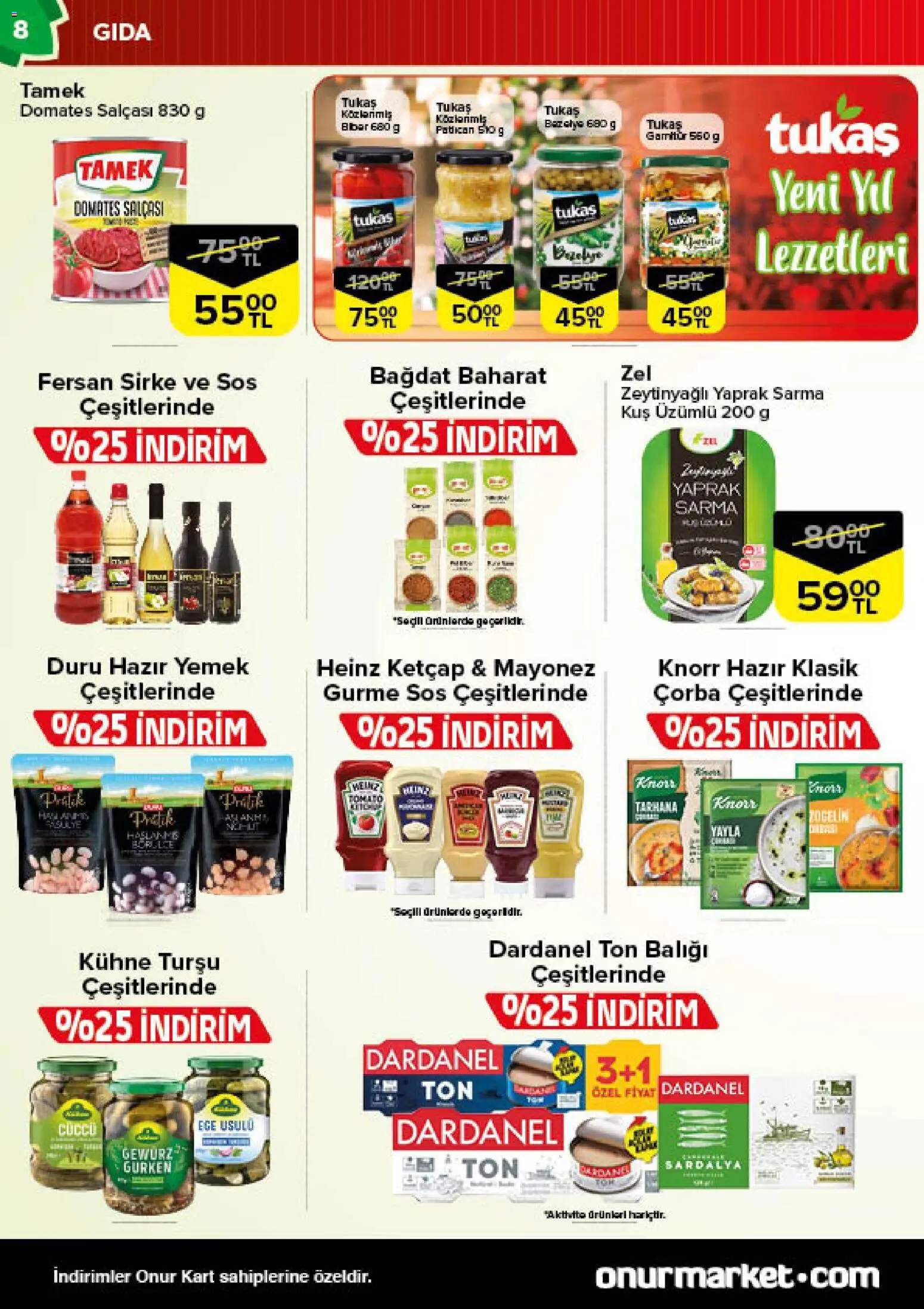 Onur Market Katalog - 16.12.2025 tarihinden itibaren geçerlidir | Sayfa: 8 | Ürünler: Ketçap, Baharat, Mayonez, Biber