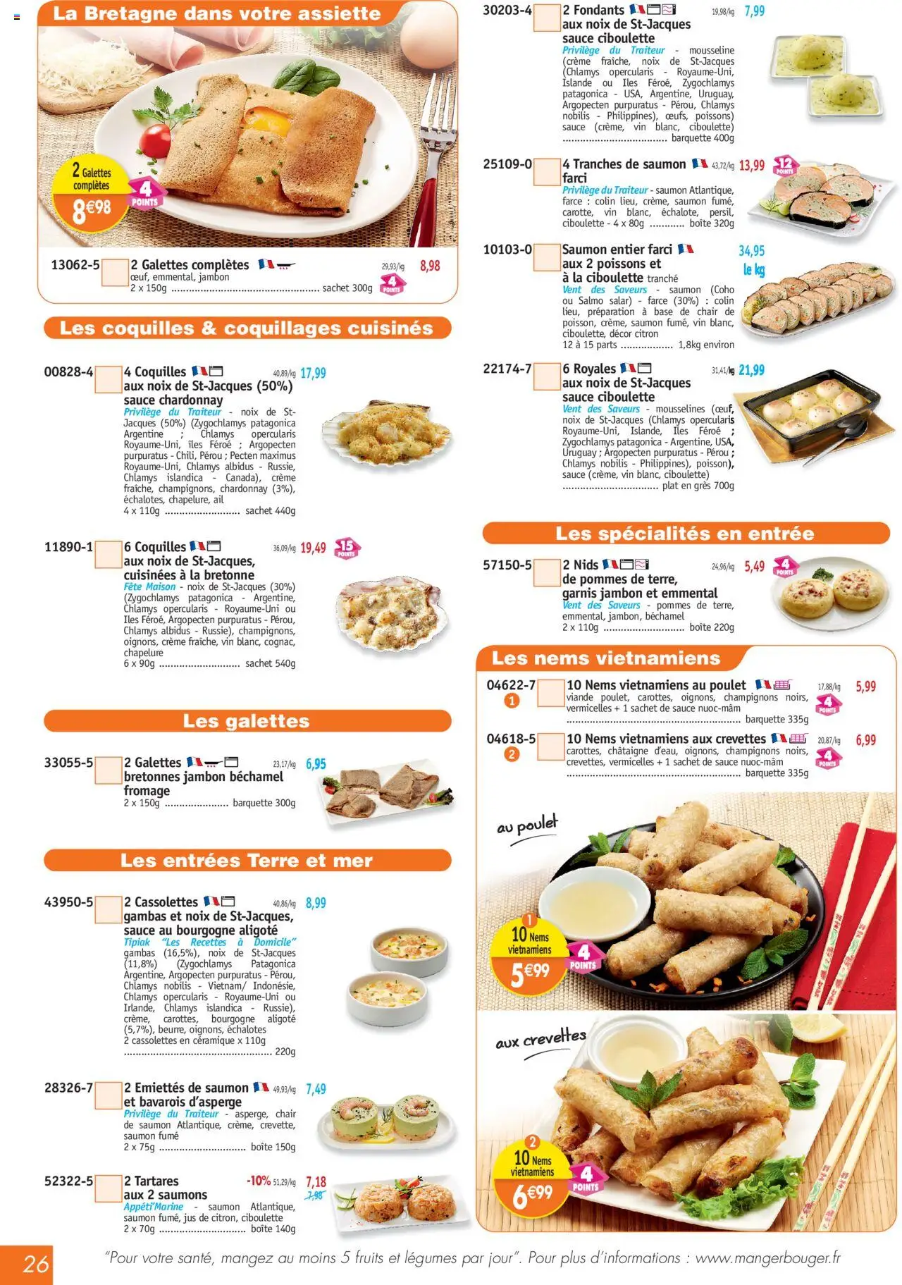  | Page: 26 | Produits: Ail, Emmental, Jambon, Crème