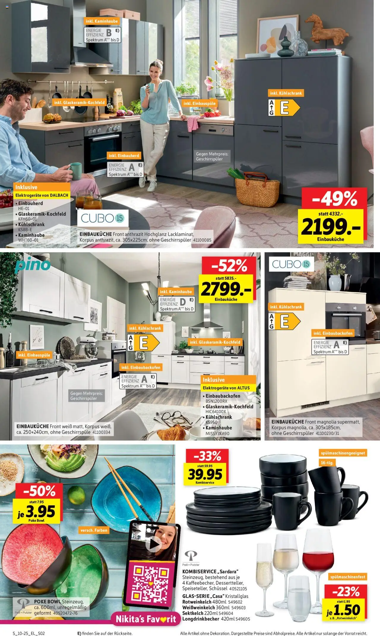 Sconto Prospekt 	 – gültig ab 22.09.2025 | Seite: 10 | Produkte: Geschirrspüler, Einbauküche, Kühlschrank