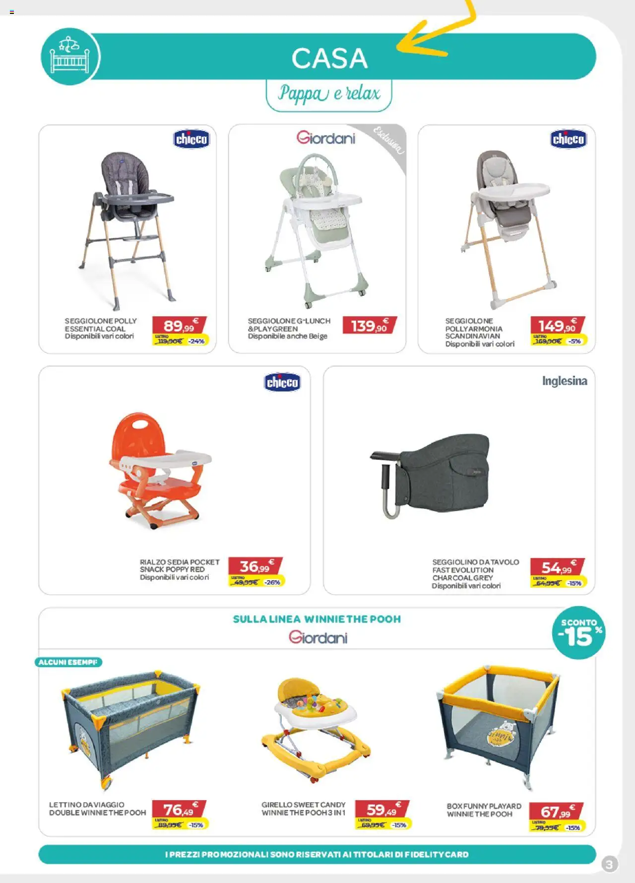 Volantino Bimbo store del 16.10.2025 | Pagina: 3 | Prodotti: Lettino, Seggiolino, Tavolo, Sedia