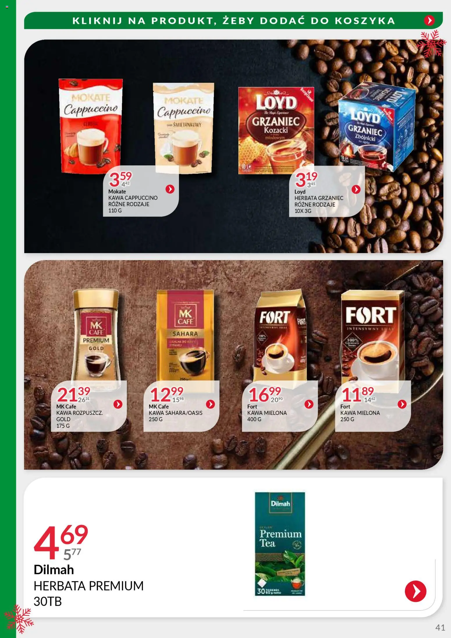Eurocash Gazetka - Oferta Handlowa MR Południowy Wschód od 24.11.2025 | Strona: 41 | Produkty: Cappuccino, Kawa, Herbata