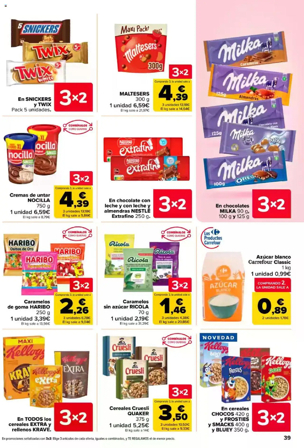 Carrefour folleto │ válido desde el 26.06.2025 | Página: 38 | Productos: Chocolate, Cereales, Té, Chocolate con leche
