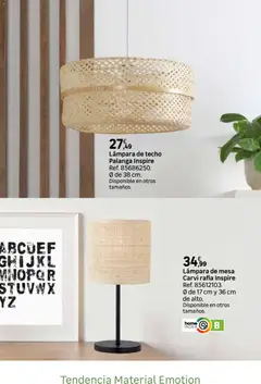 Vista previa Leroy Merlin catálogo Decoración válido desde el 12.03.2026 | Página: 20 | Productos: Lámpara de techo, Mesa, Lámpara