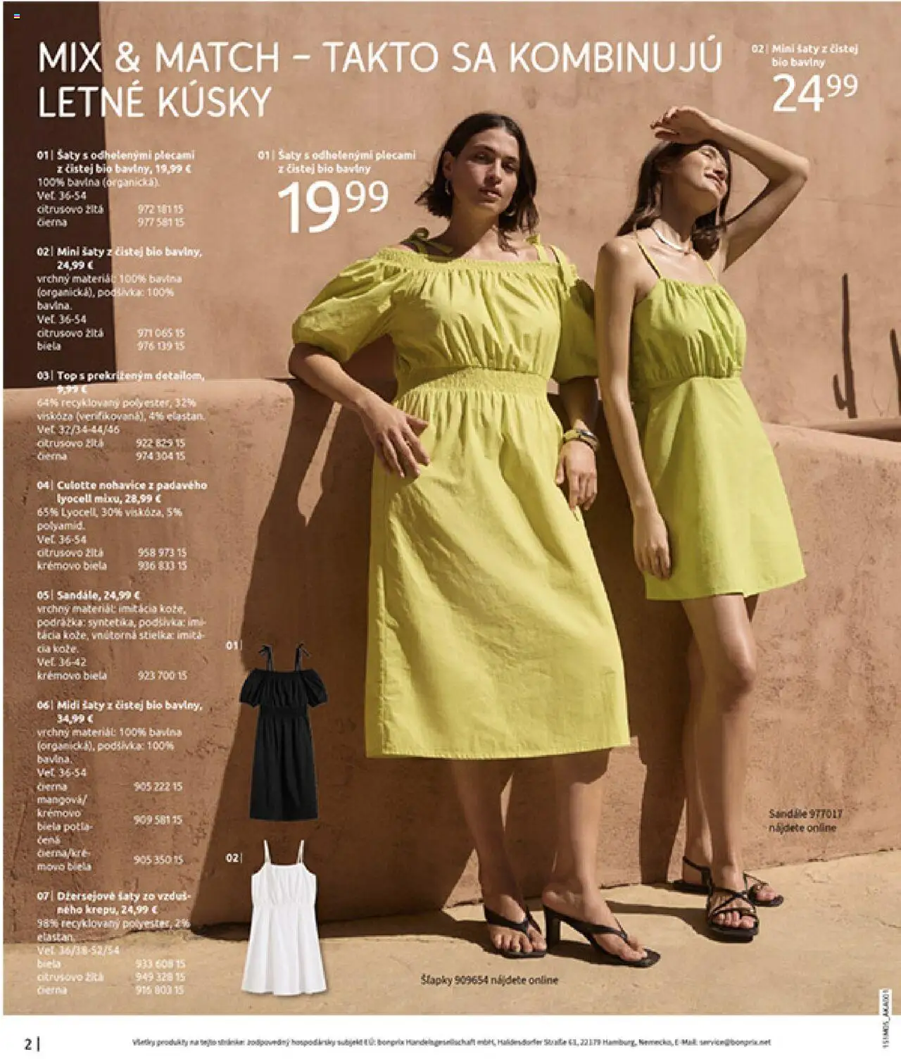 Bonprix katalóg citrusové farby │ platný od 26.05.2025 | Strana: 4 | Produkty: Šaty, Nohavice, Šľapky