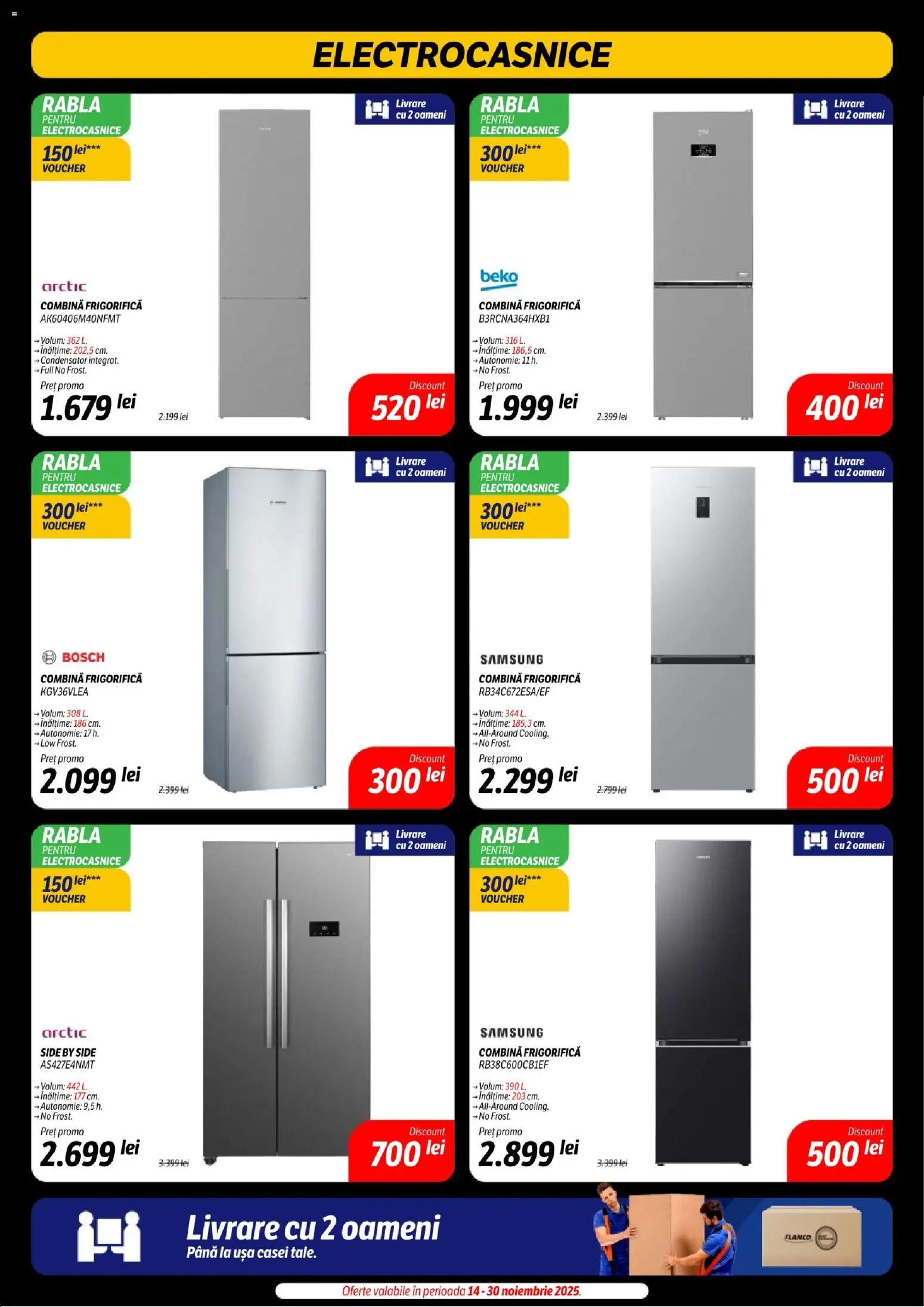 Noul catalog Flanco – valabil de la 14.11.2025 | Pagină: 23 | Produse: Ușă, Combină frigorifică