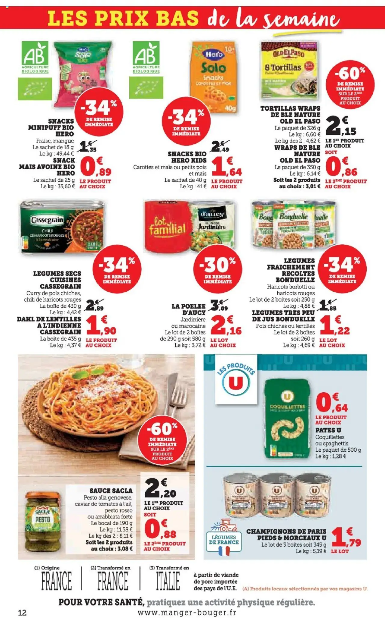  | Page: 12 | Produits: Carottes, Pesto, Viande, Pâtes