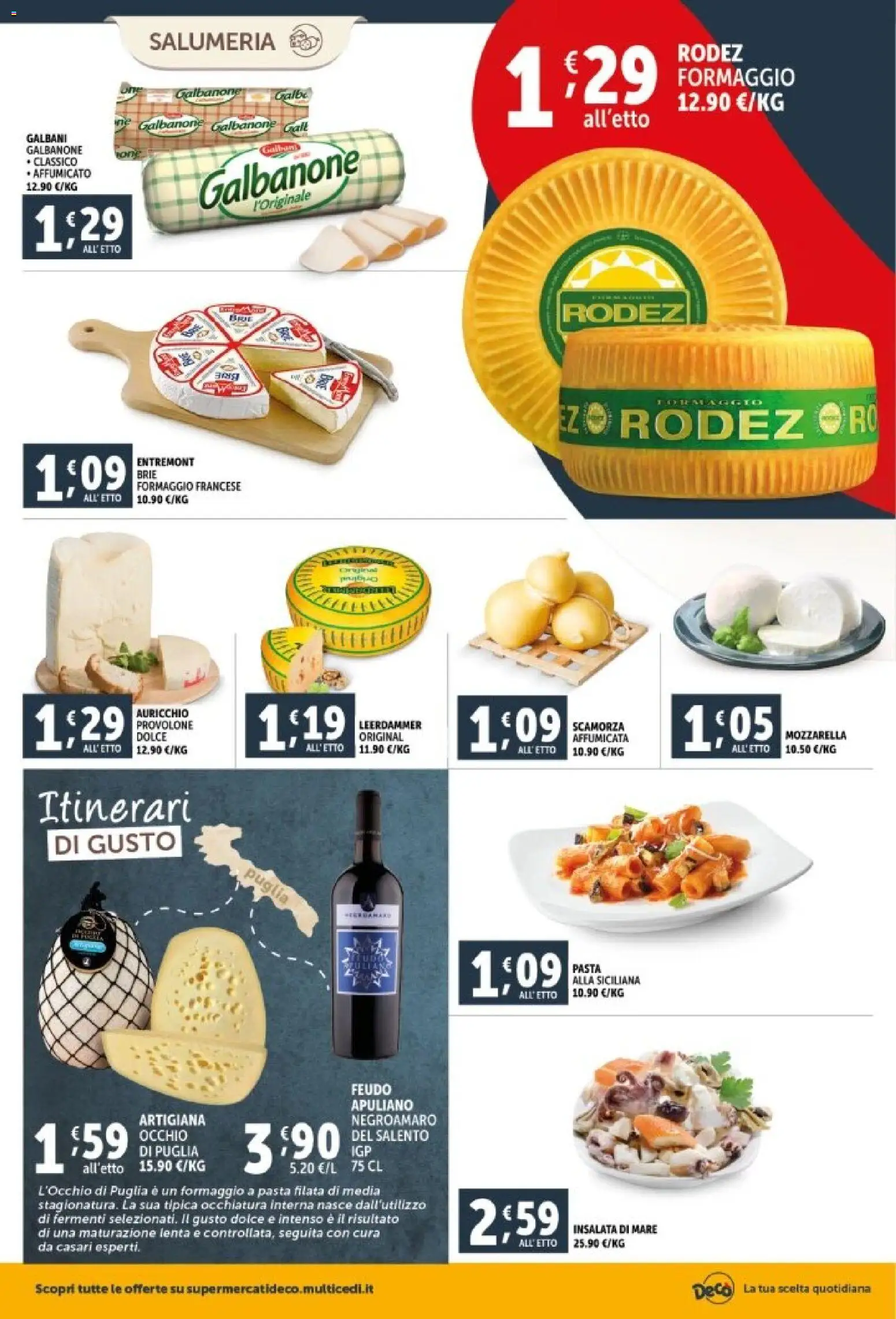 Volantino Decò del 29.12.2025 | Pagina: 4 | Prodotti: Insalata, Mozzarella, Formaggio, Pasta