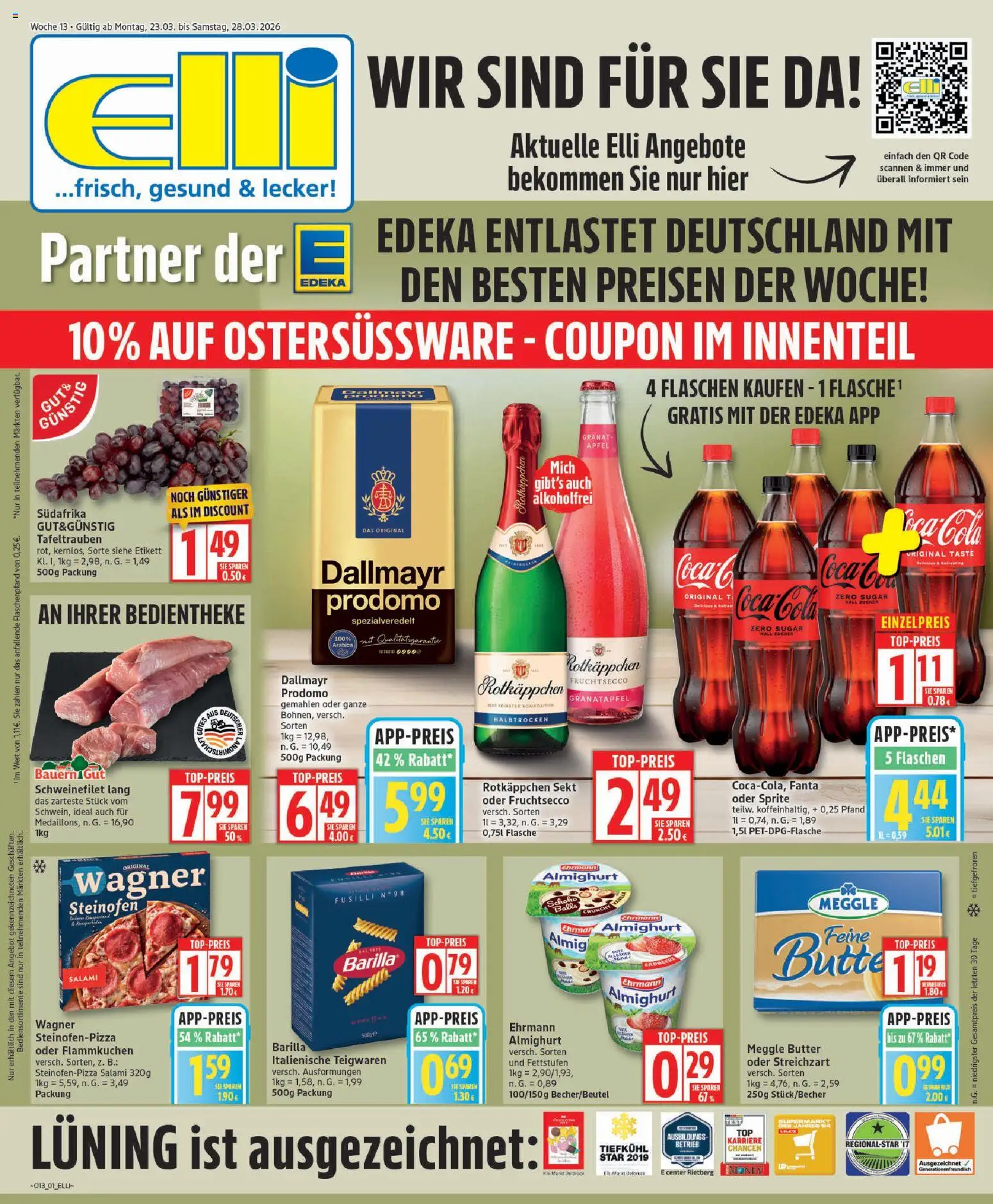 Elli Markt Prospekt Schloß Holte – gültig ab 23.03.2026 | Seite: 1 | Produkte: Granatapfel, Fanta, Ehrmann almighurt, Sprite
