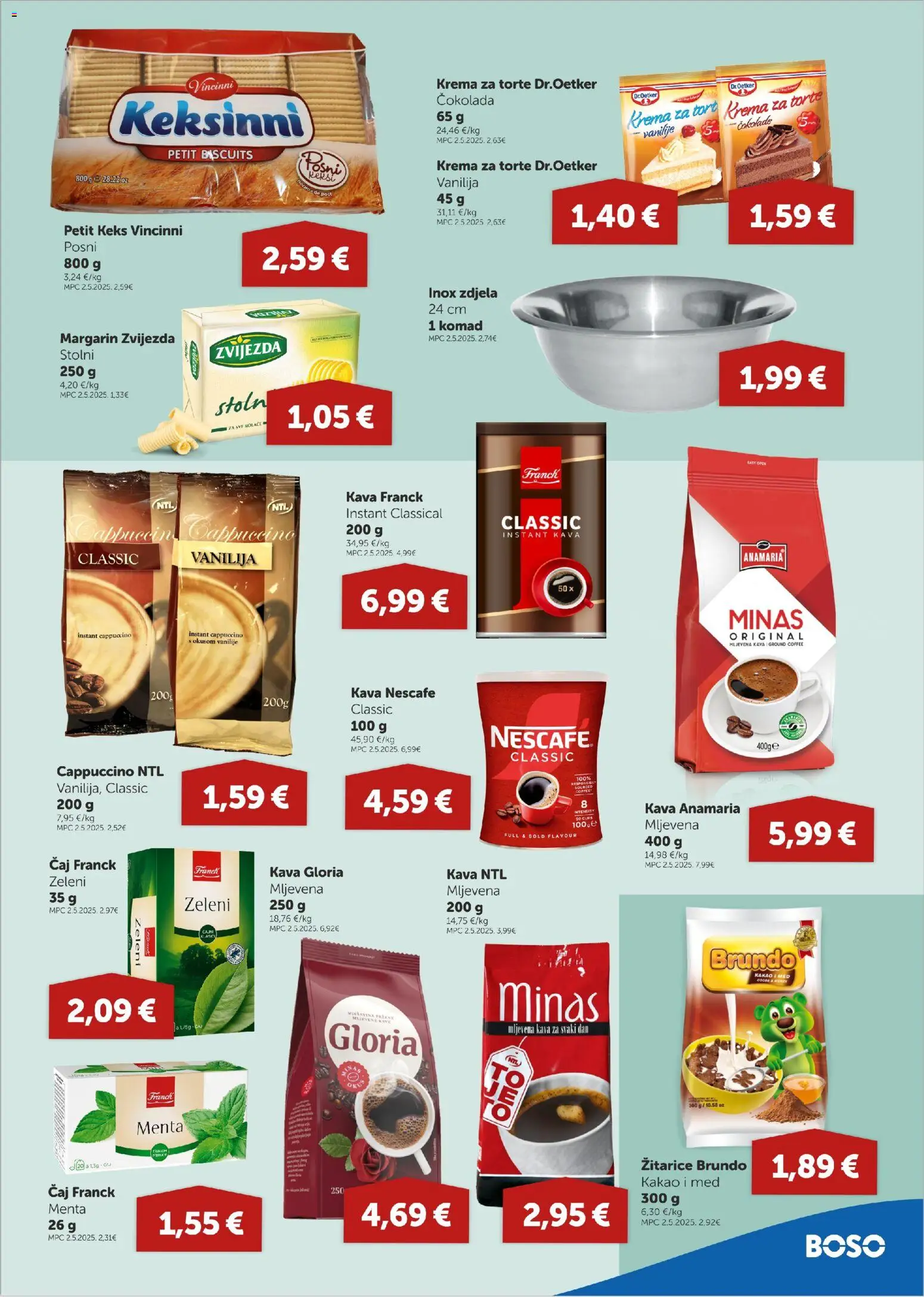 Boso katalog | vrijedi od 06.11.2025 | Stranica: 7 | Proizvodi: Mljevena kava, Margarin, Krema, Zdjela