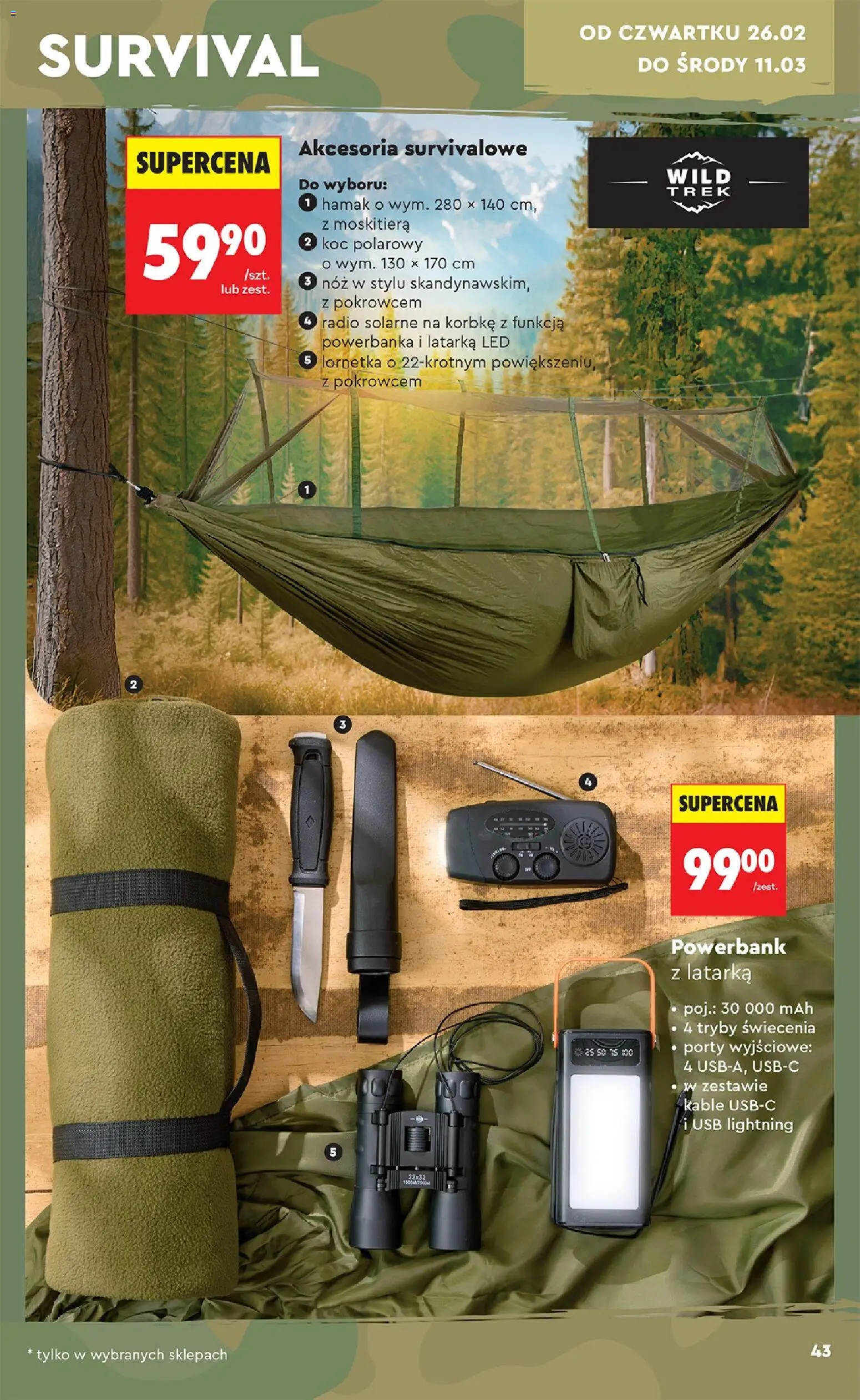 Biedronka Polsko leták - Hity i inspiracje od 21.02.2026 | Strana: 43 | Produkty: Powerbanka, Rádio, USB, LED