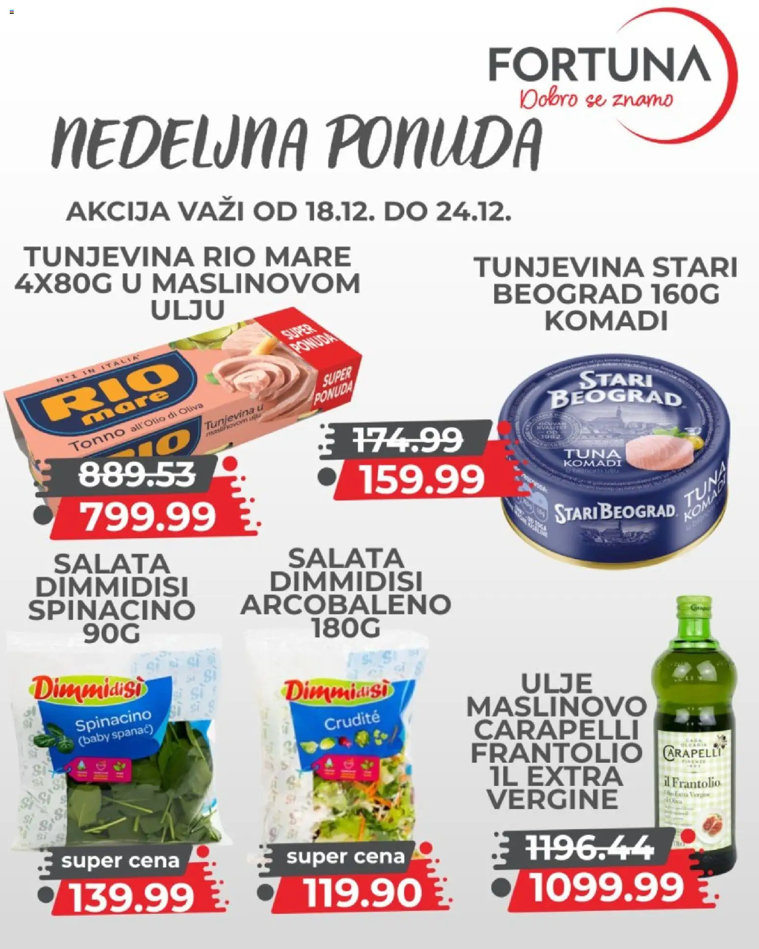 Fortuna Market katalog - važi od 18.12.2025 | Strana: 5 | Proizvode: Spanać, Salata, Rio mare, Ulje