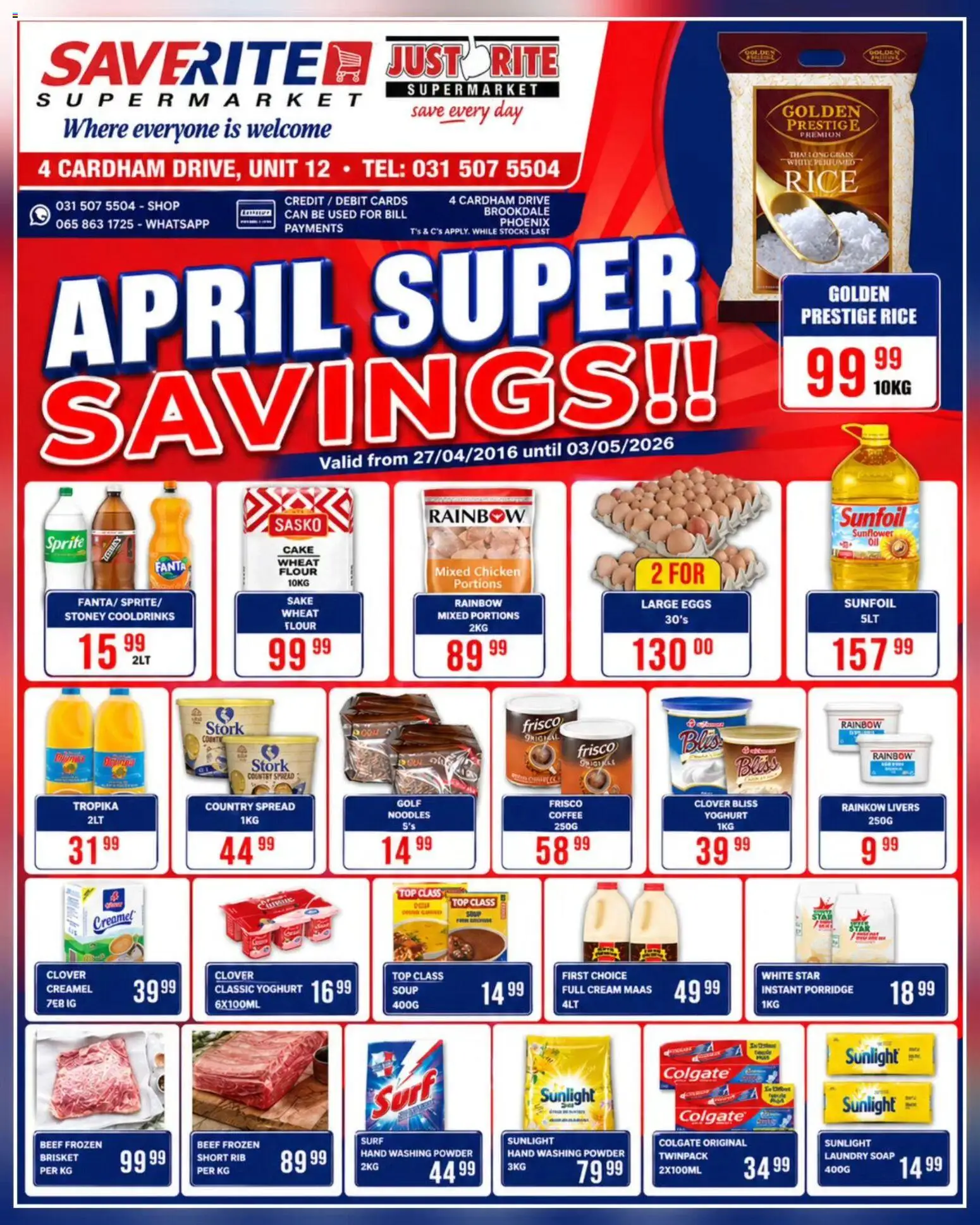 Saverite Specials | 27/04/2026 | How to get a limited discount? Save today! | South Africa
