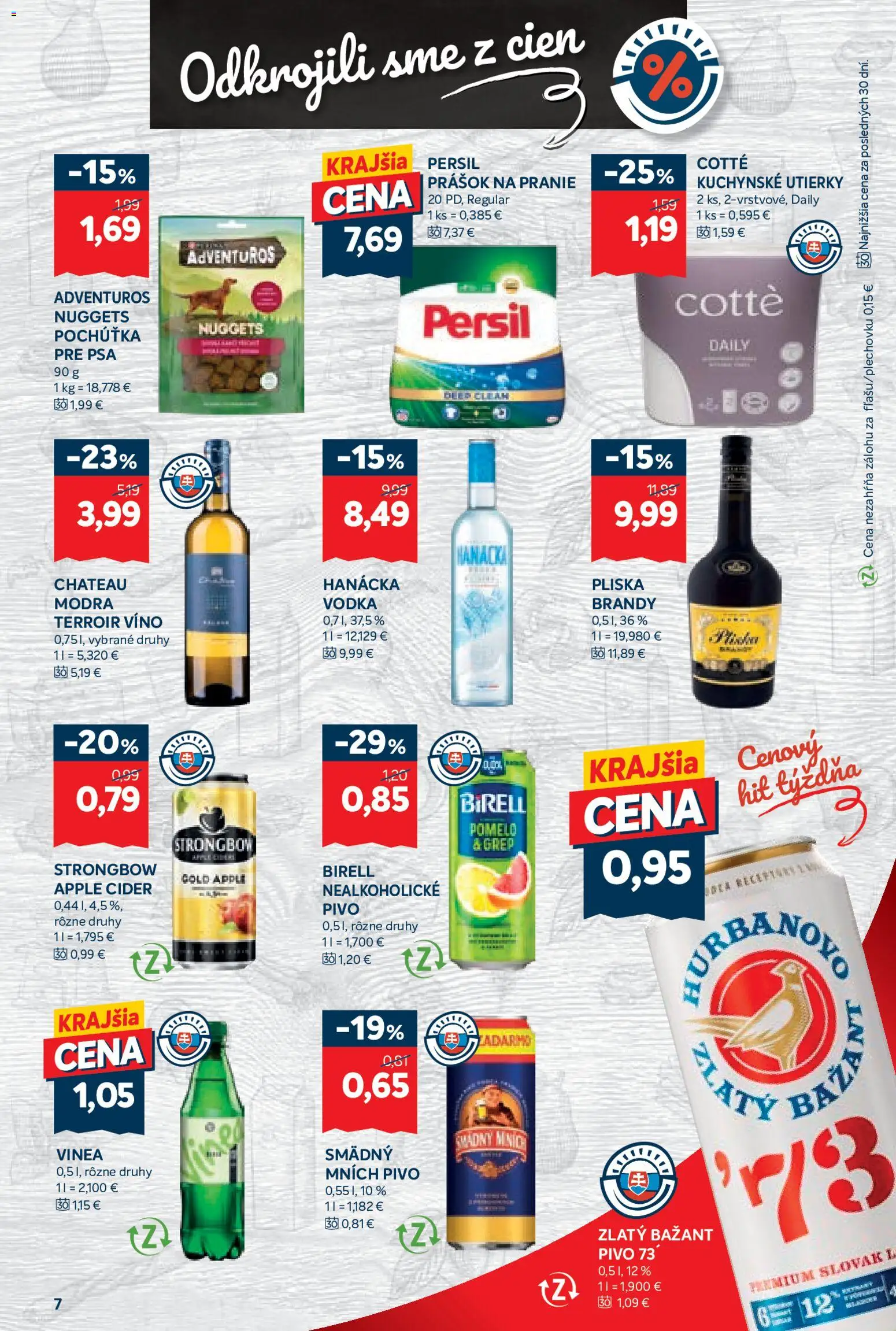 Nové Kraj akcie – leták je platný od 26.03.2026 | Strana: 13 | Produkty: Strongbow, Brandy, Pomelo, Vinea