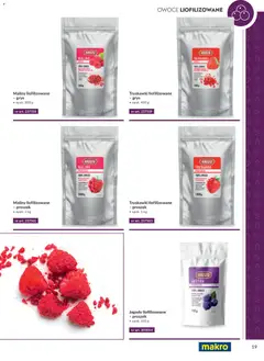 Pogląd oferty "Makro Gazetka - Smart Chef Warzywa i Owoce" - ważna od 01.01.2026 | Strona: 19 | Produkty: Malina, Owoce liofilizowane, Maliny, Truskawki