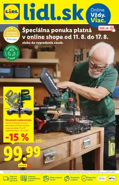 Lidl online magazín - náhľad platný od 11.08.2025
