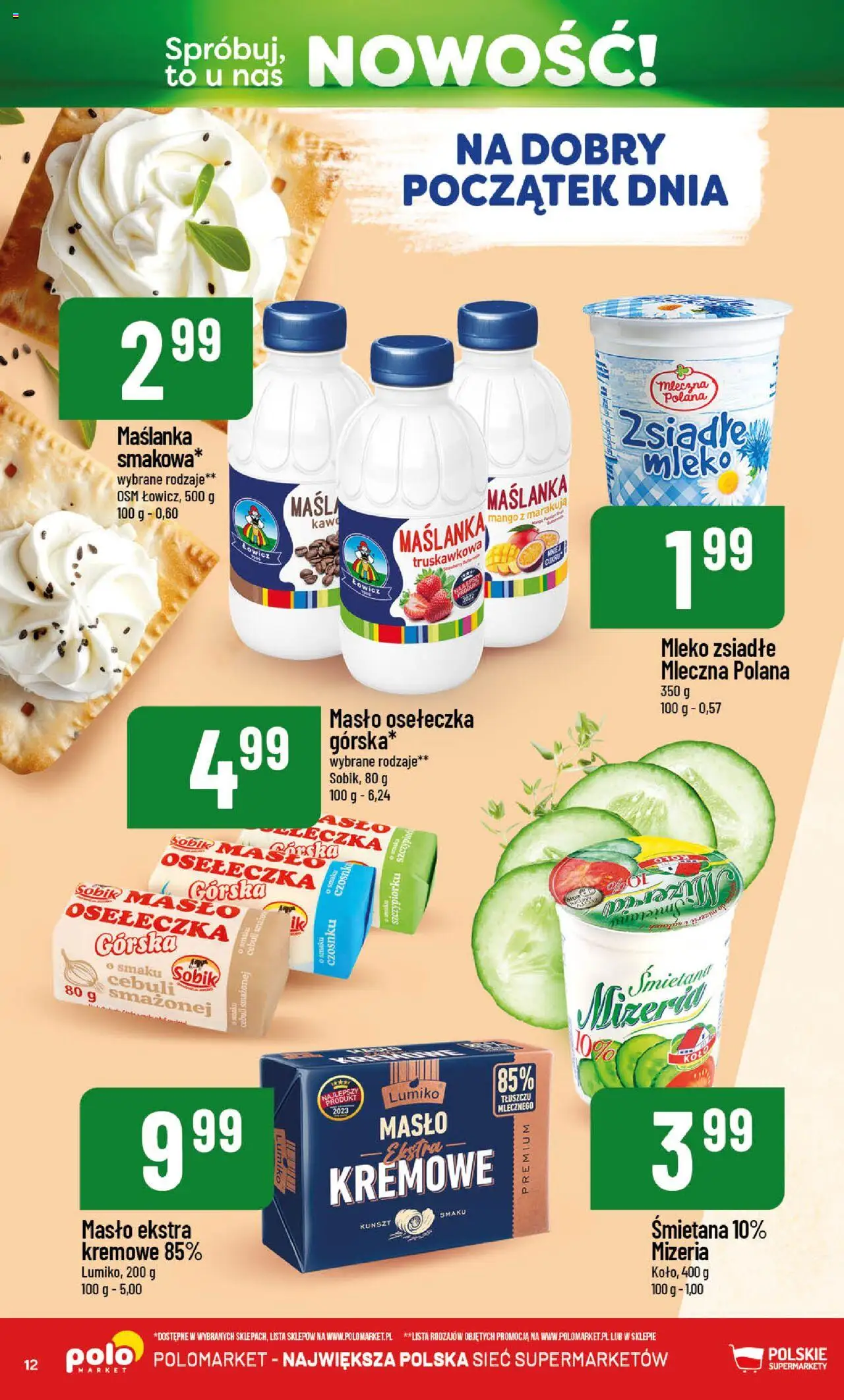 POLOmarket Gazetka - Nowości od 01.05.2025 | Strona: 12 | Produkty: Mango, Maślanka, Mleko, Masło