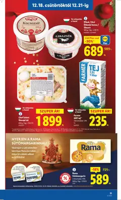 Farmer UHT tej*, Zsírtartalom: 1,5% - amely érvényes a következő dátumtól: 18.12.2025 | Oldal: 11