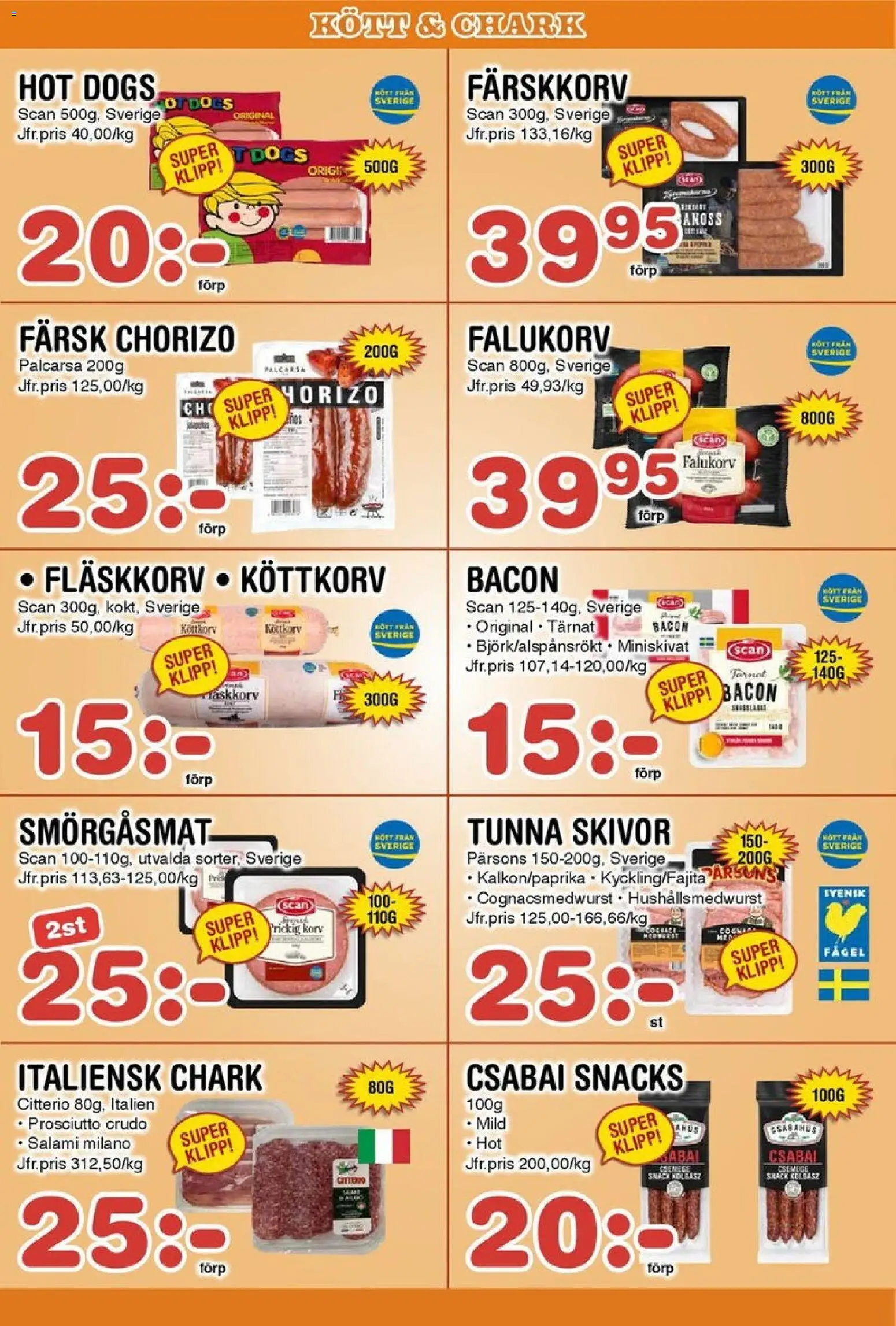 Nya Pulsen reklamblad aktuell från 03.11.2025 | Sida: 5 | Produkter: Bacon, Falukorv, Salami, Chorizo