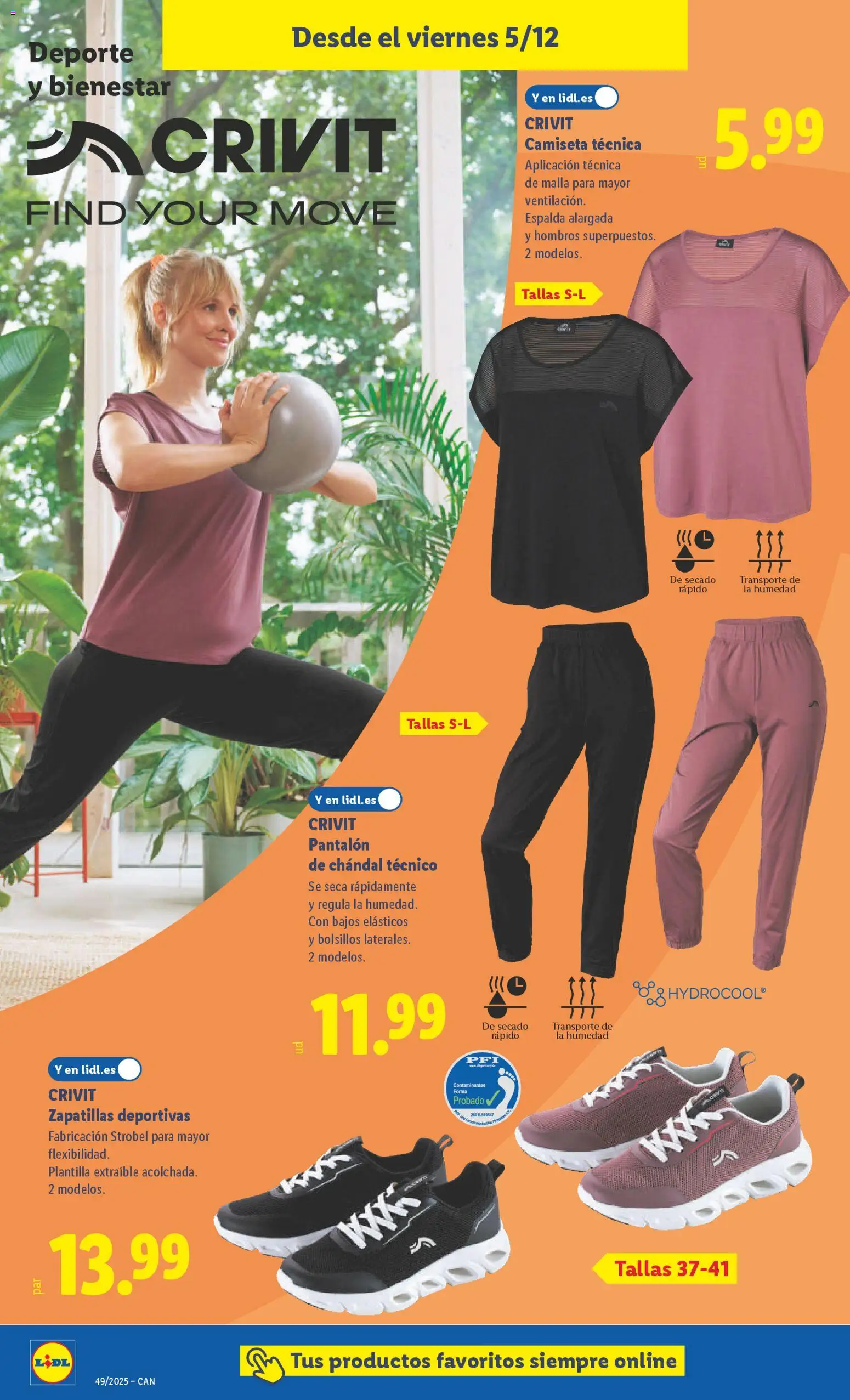 Lidl - Canarias │ válido desde el 01.12.2025 | Página: 34 | Productos: Zapatillas deportivas, Zapatillas, Pantalón de chándal