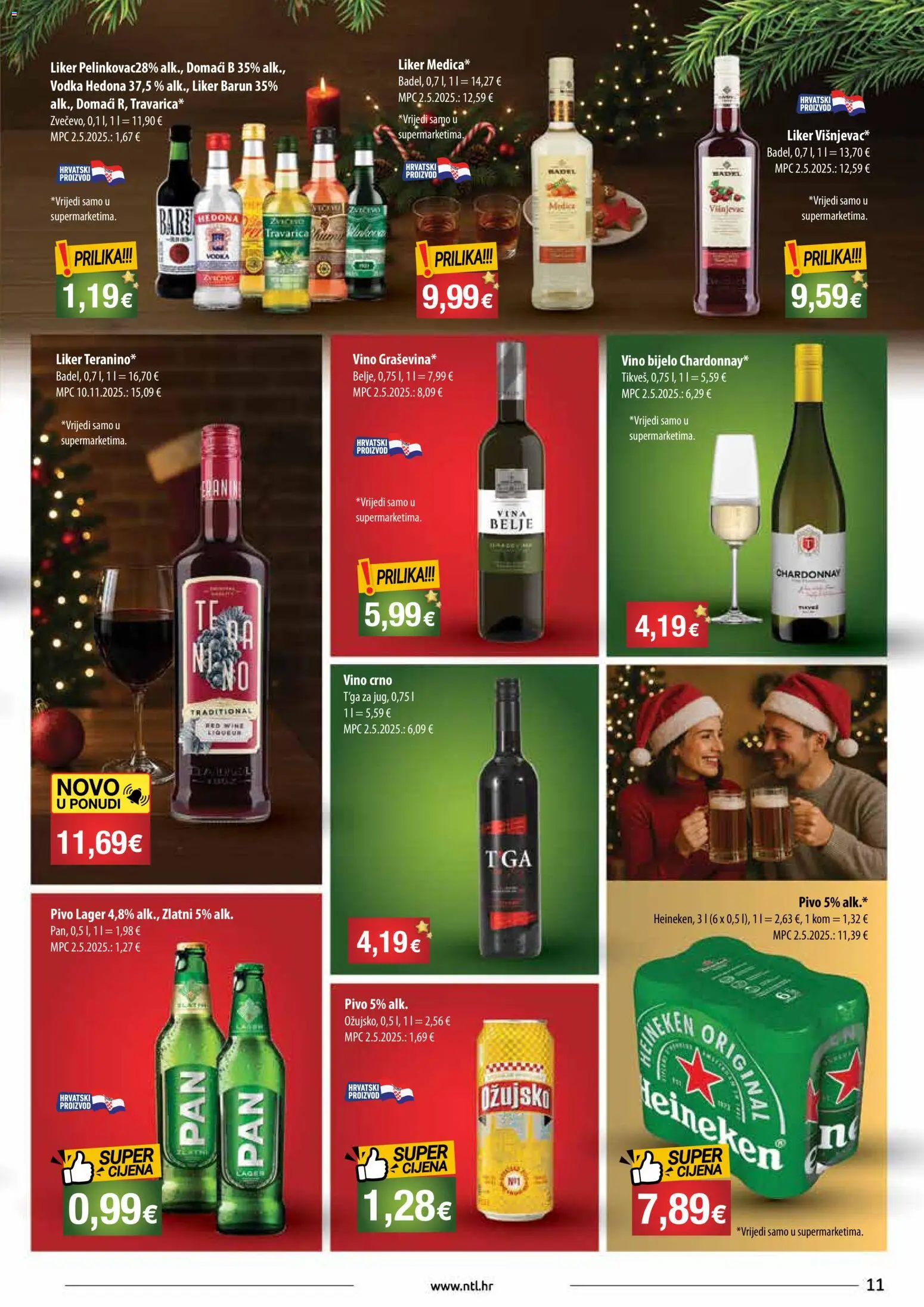 NTL katalog | vrijedi od 03.12.2025 | Stranica: 11 | Proizvodi: Pivo, Heineken, Liker, Vodka