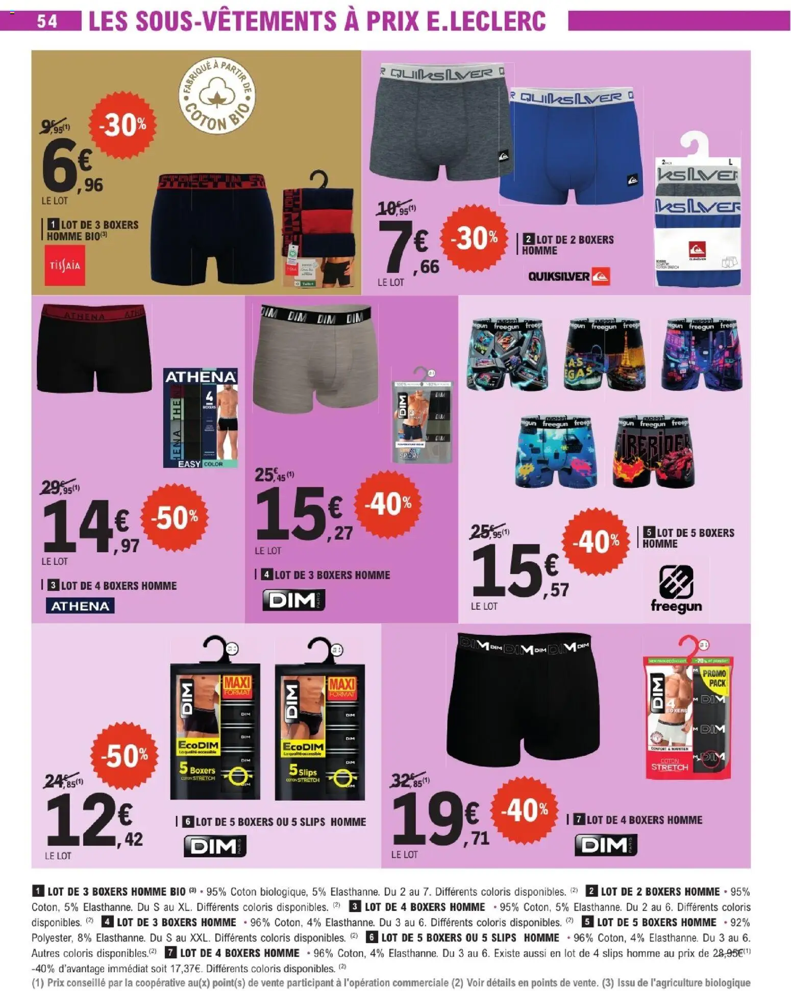 {H1} | Page: 54 | Produits: Coton, Shorts, Slips