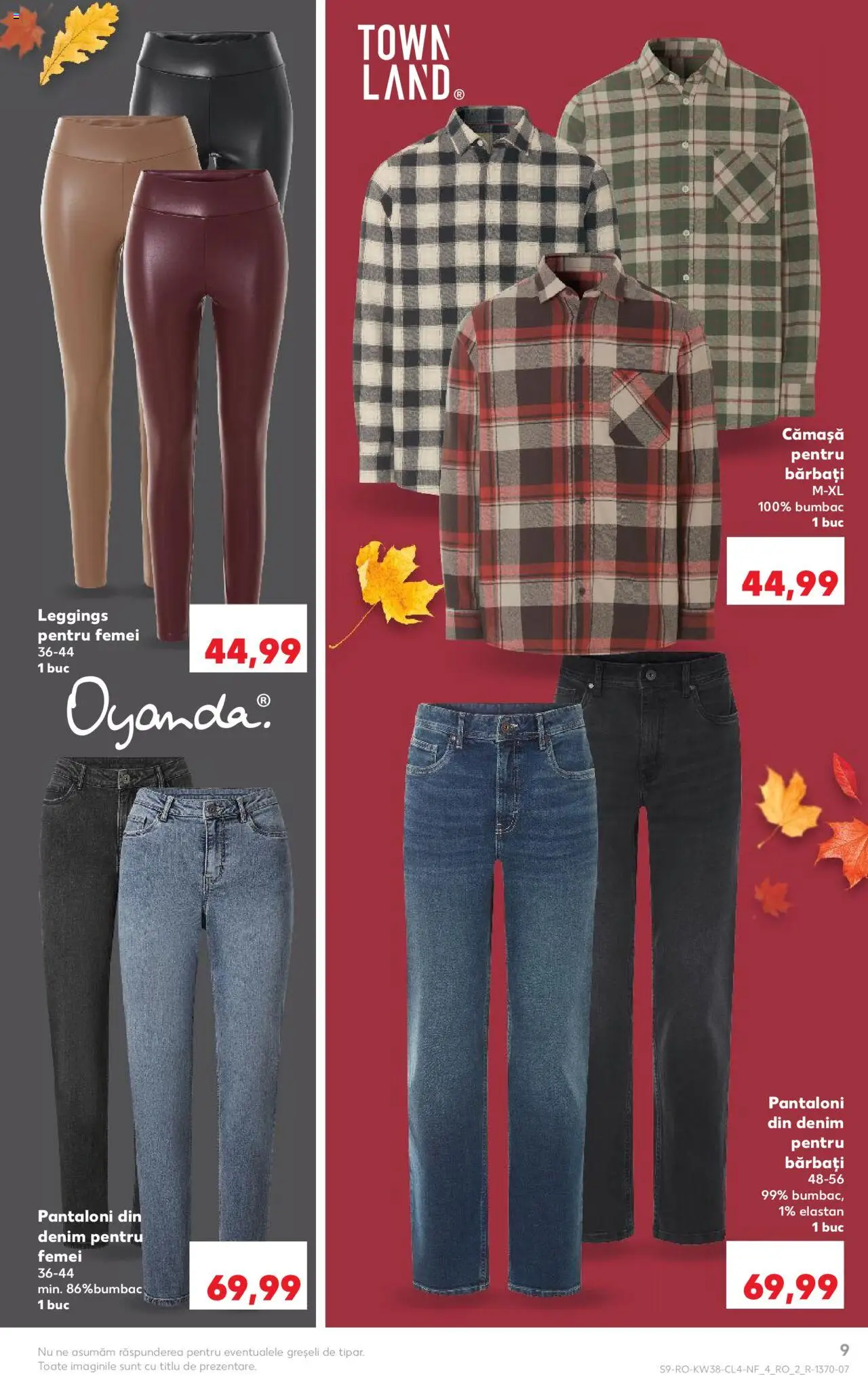 Noul catalog Kaufland – valabil de la 17.09.2025 | Pagină: 9 | Produse: Pantaloni