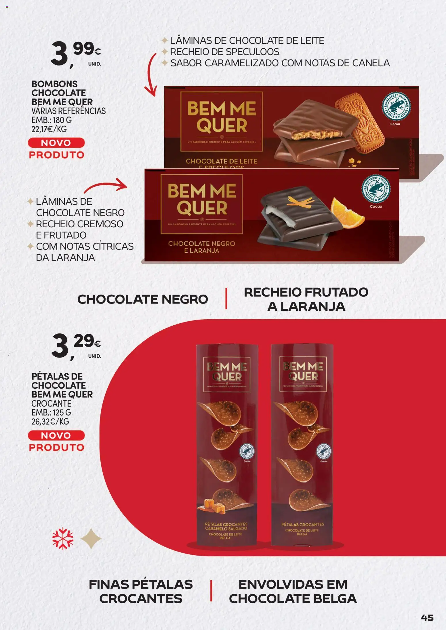 Continente - Cabazes de Natal │ válido de 11.11.2025 | Página: 45 | Produtos: Chocolates, Canela, Leite, Chocolate