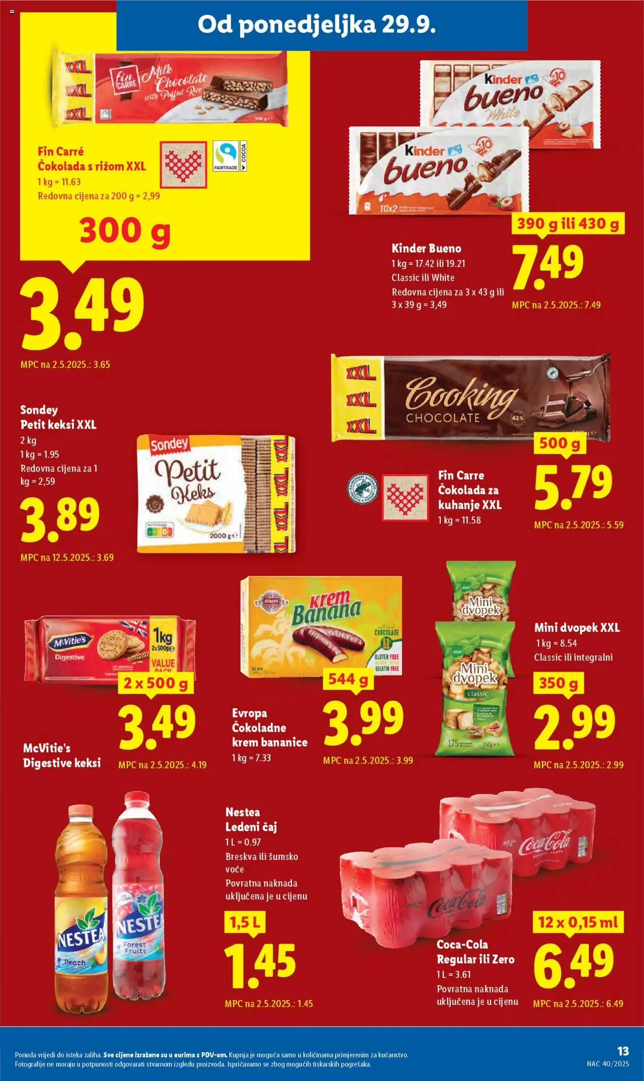 Lidl katalog | vrijedi od 29.09.2025 | Stranica: 13 | Proizvodi: Toast, Dvopek, Voće, Breskva
