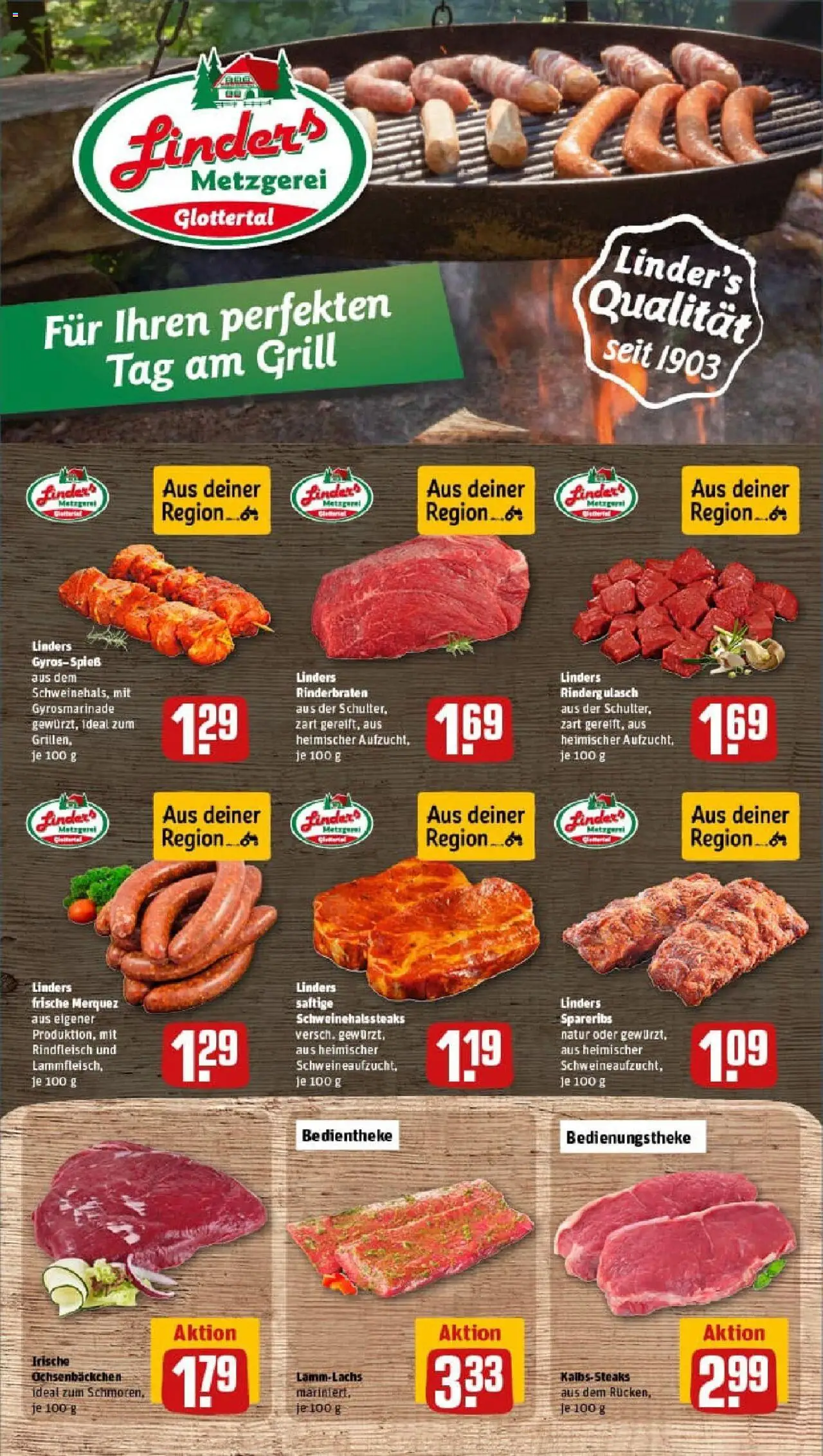 Rewe prospekt Glottertal	 - gültig ab dem 06.07.2025 | Seite: 8 | Produkte: Rinderbraten, Grill, Rindergulasch, Rindfleisch
