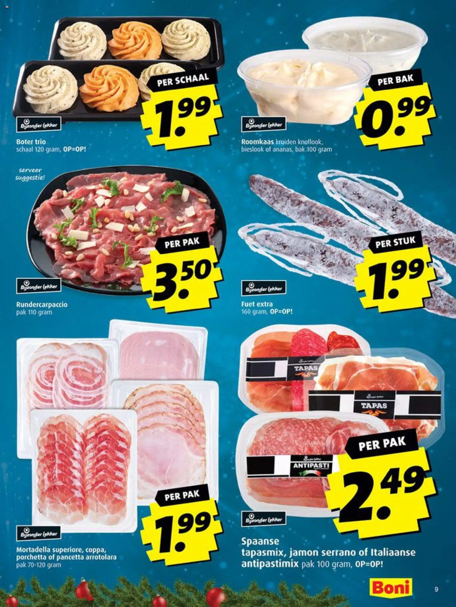 {H1} | Pagina: 9 | Producten: Boter, Schaal, Roomkaas, Tortazsele