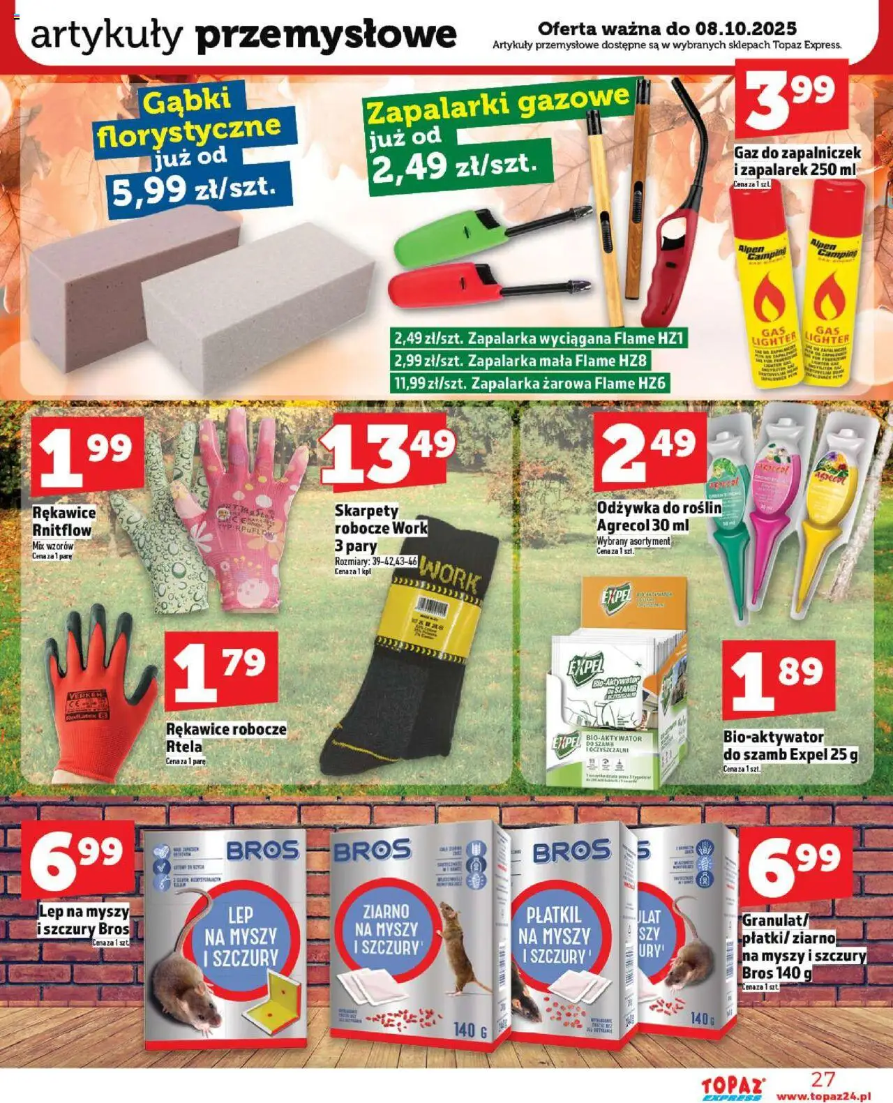 Topaz Gazetka - Express od 02.10.2025 | Strona: 27 | Produkty: Skarpety, Artykuły przemysłowe, Odżywka