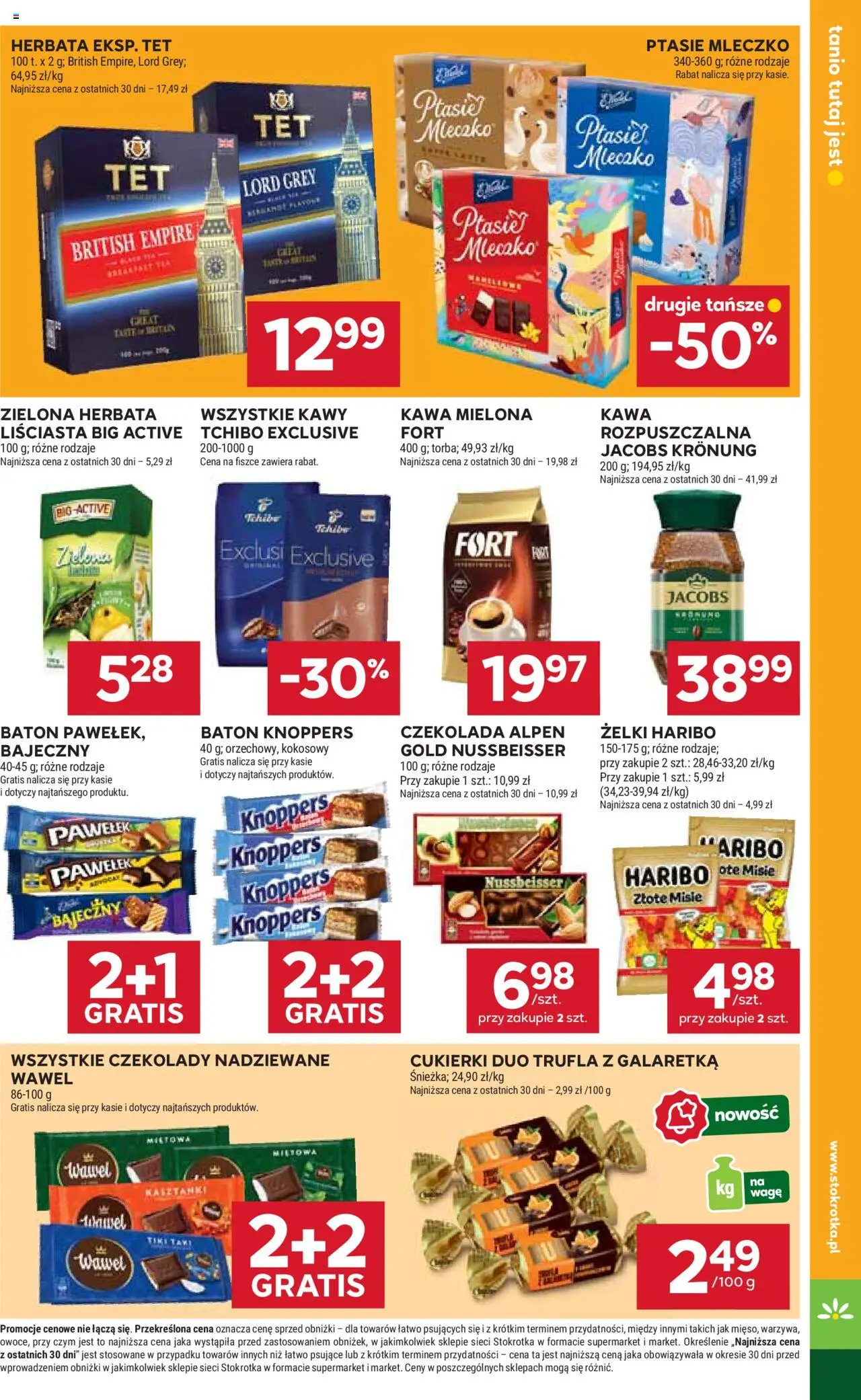 Stokrotka Gazetka - Market od 16.10.2025 | Strona: 13 | Produkty: Knoppers, Baton, Ptasie mleczko, Kawa