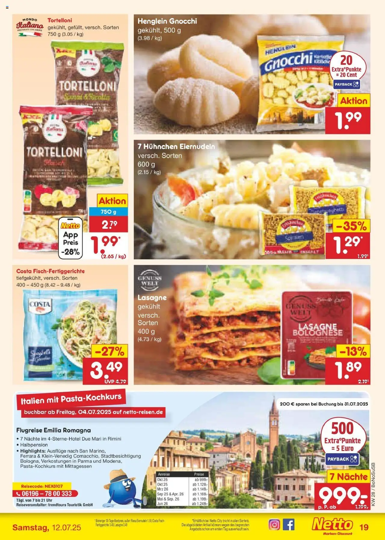 Netto Marken-Discount prospekt Herne	 - gültig ab dem 07.07.2025 | Seite: 25 | Produkte: Fisch, Fertiggerichte, Pasta, Uhr