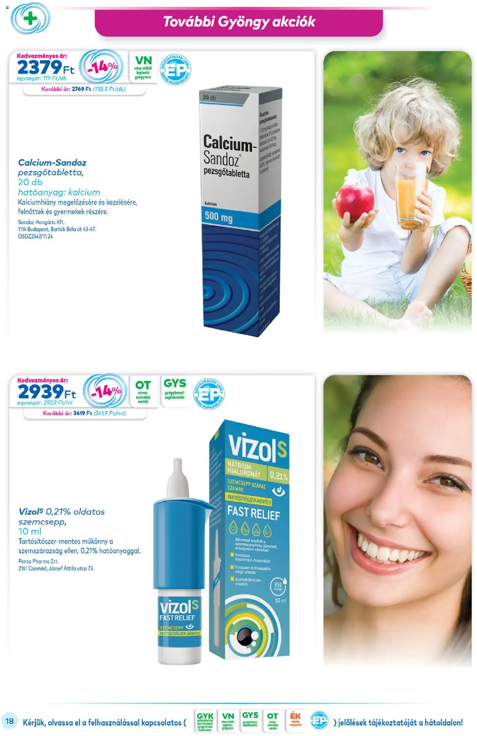Gyöngy Patikák akciós ujság - amely érvényes a következő dátumtól: 01.04.2026 | Oldal: 18 | Termékek: Pezsgőtabletta