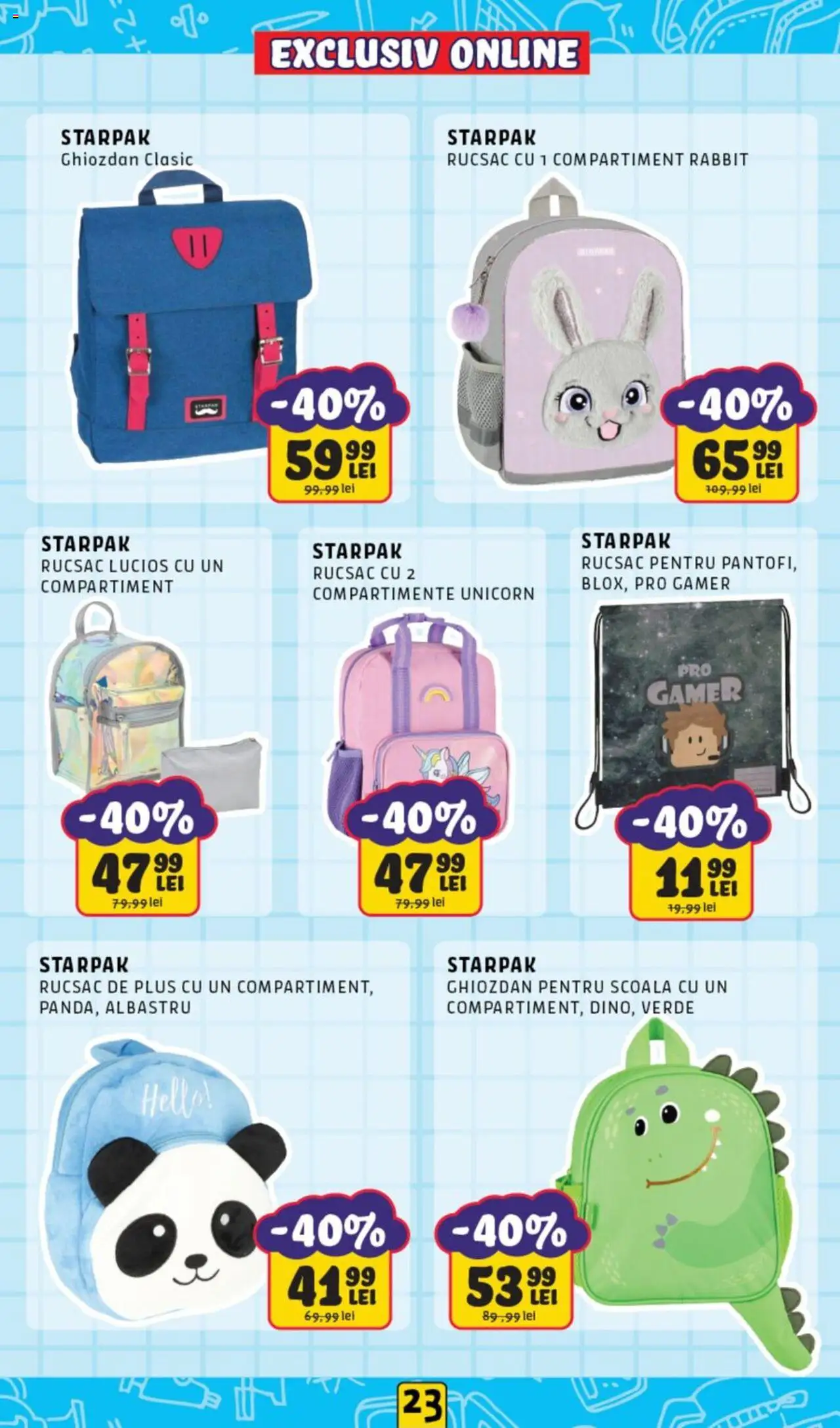 Noriel catalog - Back to School – valabil de la 11.08.2025 | Pagină: 23 | Produse: Ghiozdan, Rucsac