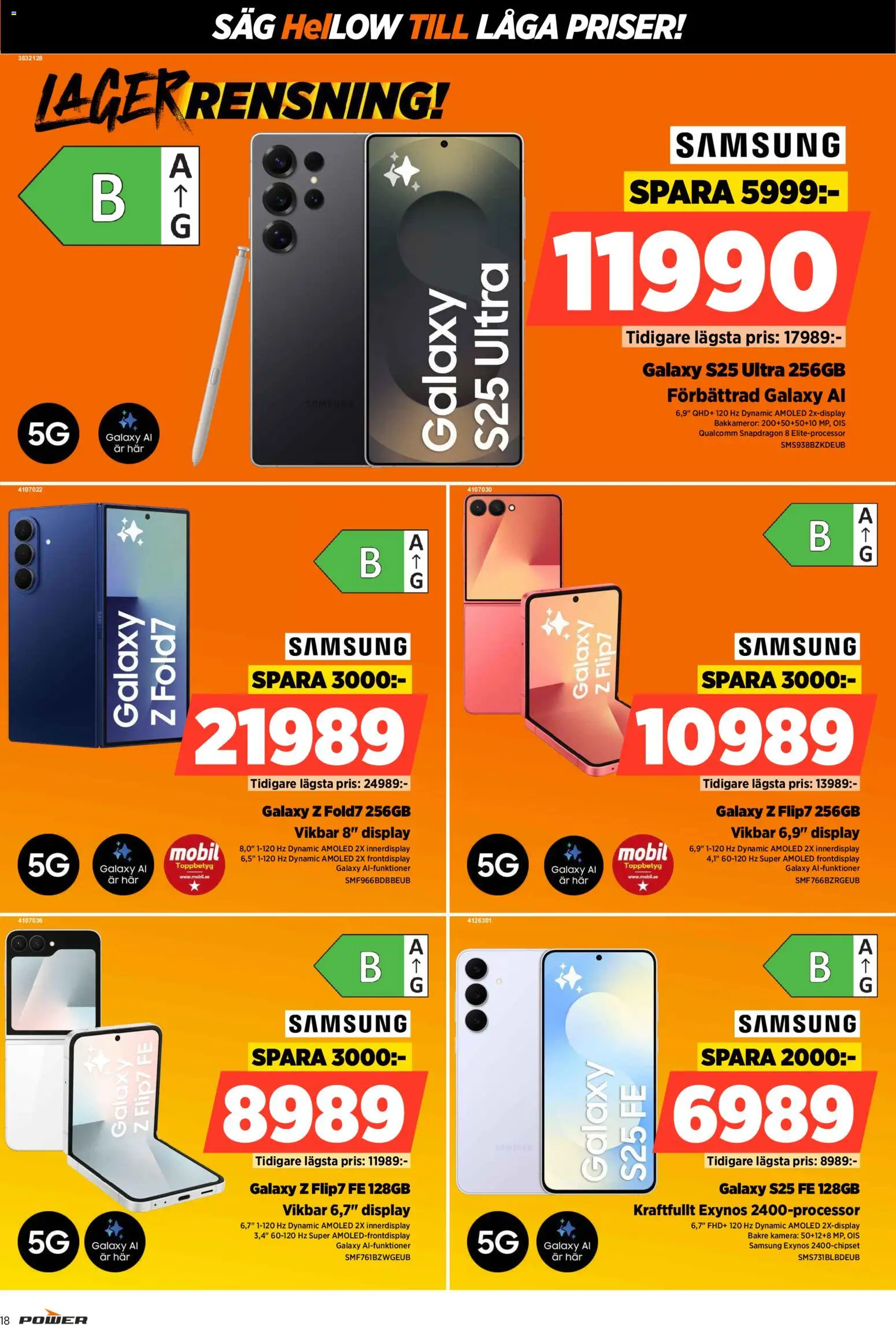 Power reklamblad aktuell från 30.03.2026 | Sida: 18 | Produkter: Såg, Kamera