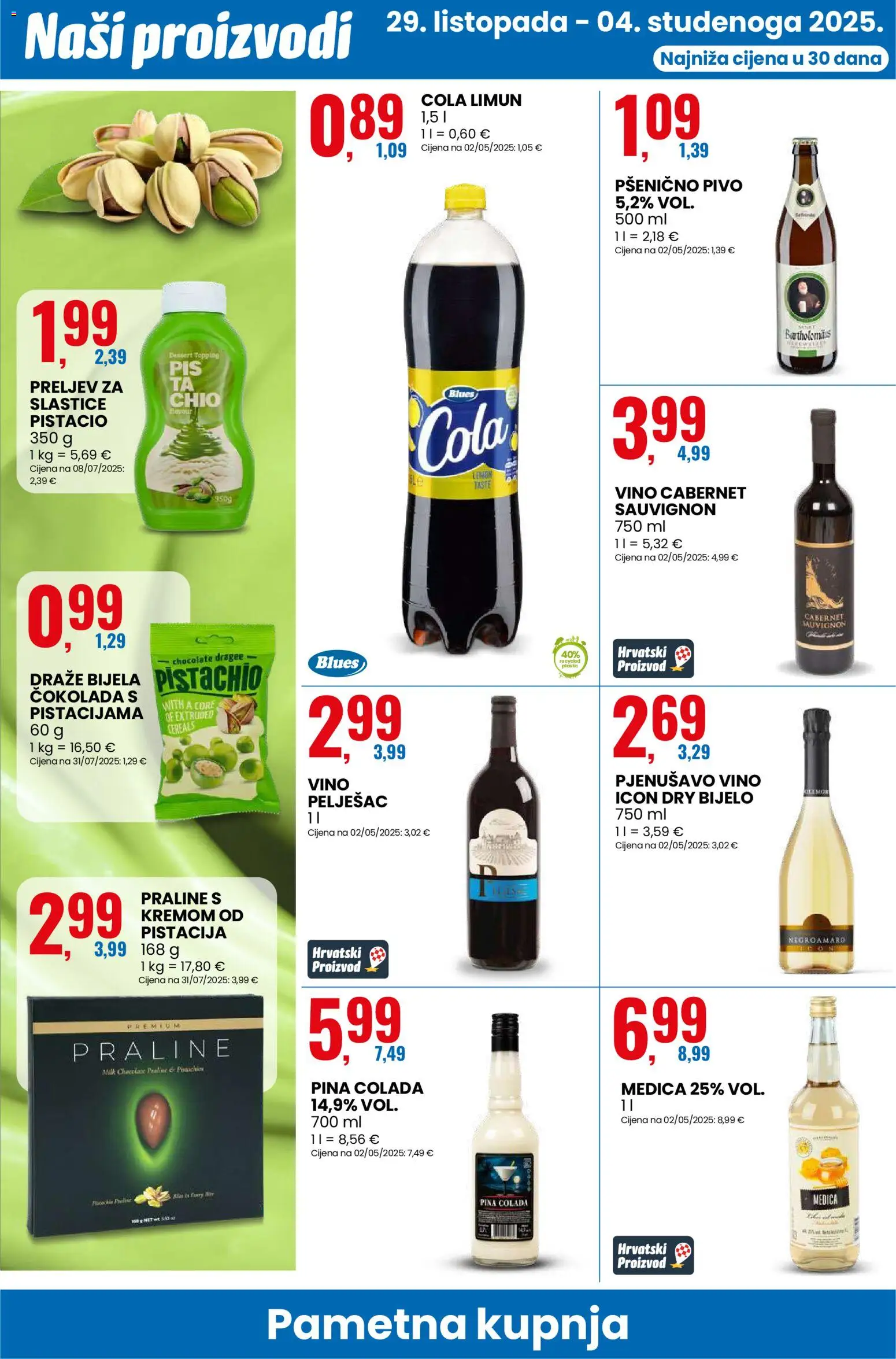 Eurospin katalog | vrijedi od 29.10.2025 | Stranica: 10 | Proizvodi: Čokolada, Vino, Pivo, Limun