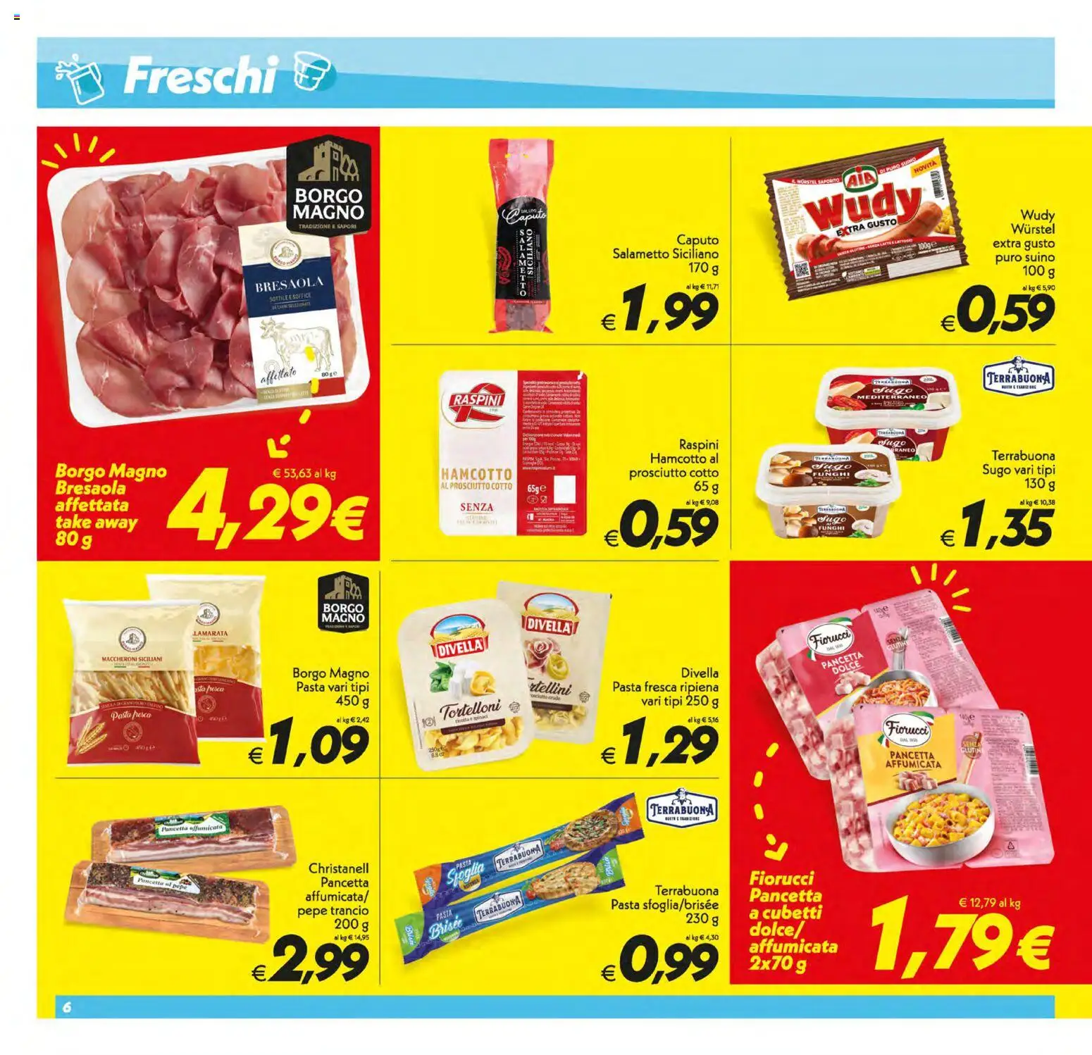 Volantino SuperConveniente del 13.01.2026 | Pagina: 6 | Prodotti: Bresaola, Pancetta, Pepe, Funghi