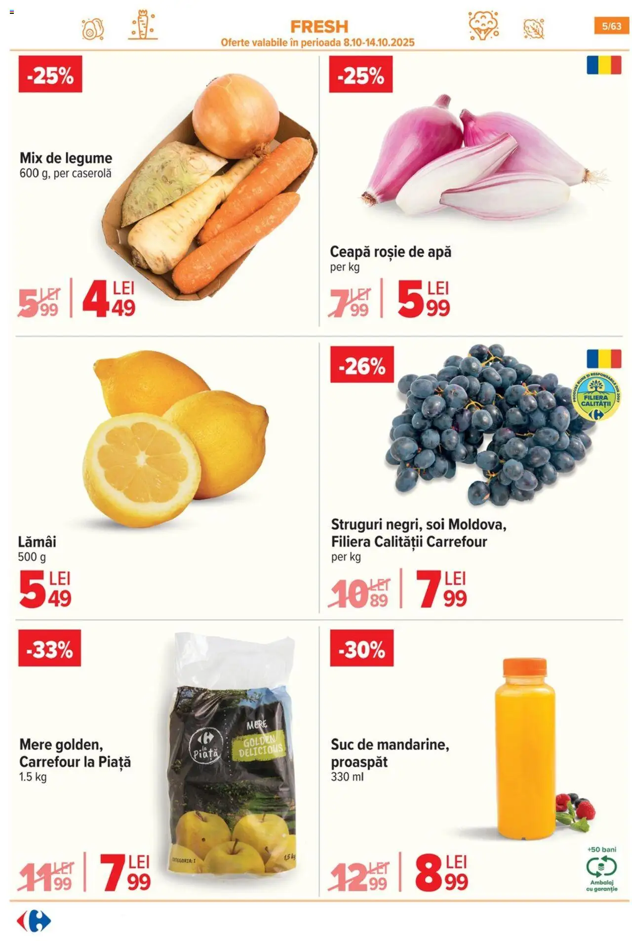 Noul catalog Carrefour – valabil de la 01.10.2025 | Pagină: 5 | Produse: Portocale, Avocado