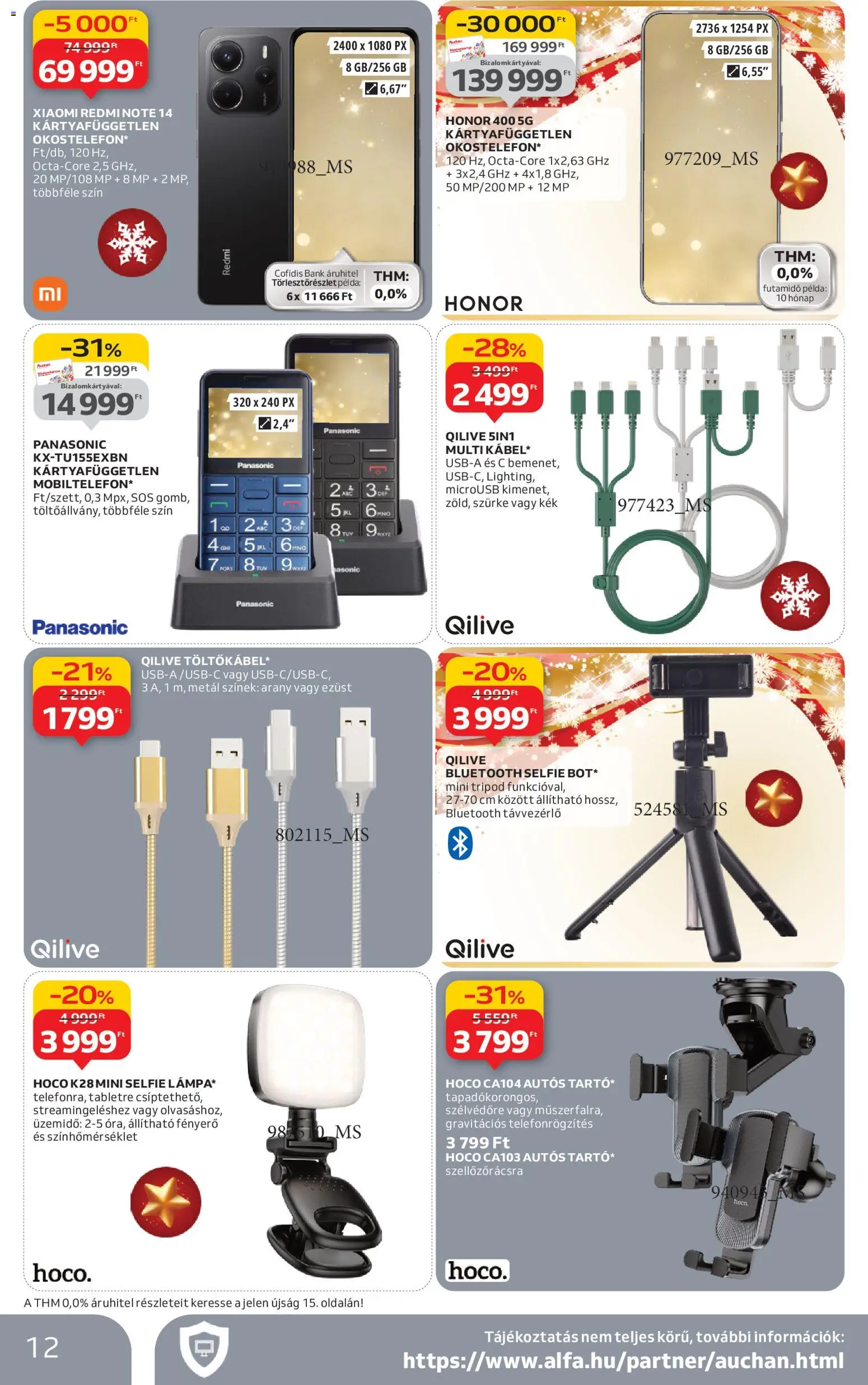 Auchan akciós ujság - amely érvényes a következő dátumtól: 27.11.2025 | Oldal: 12 | Termékek: Xiaomi