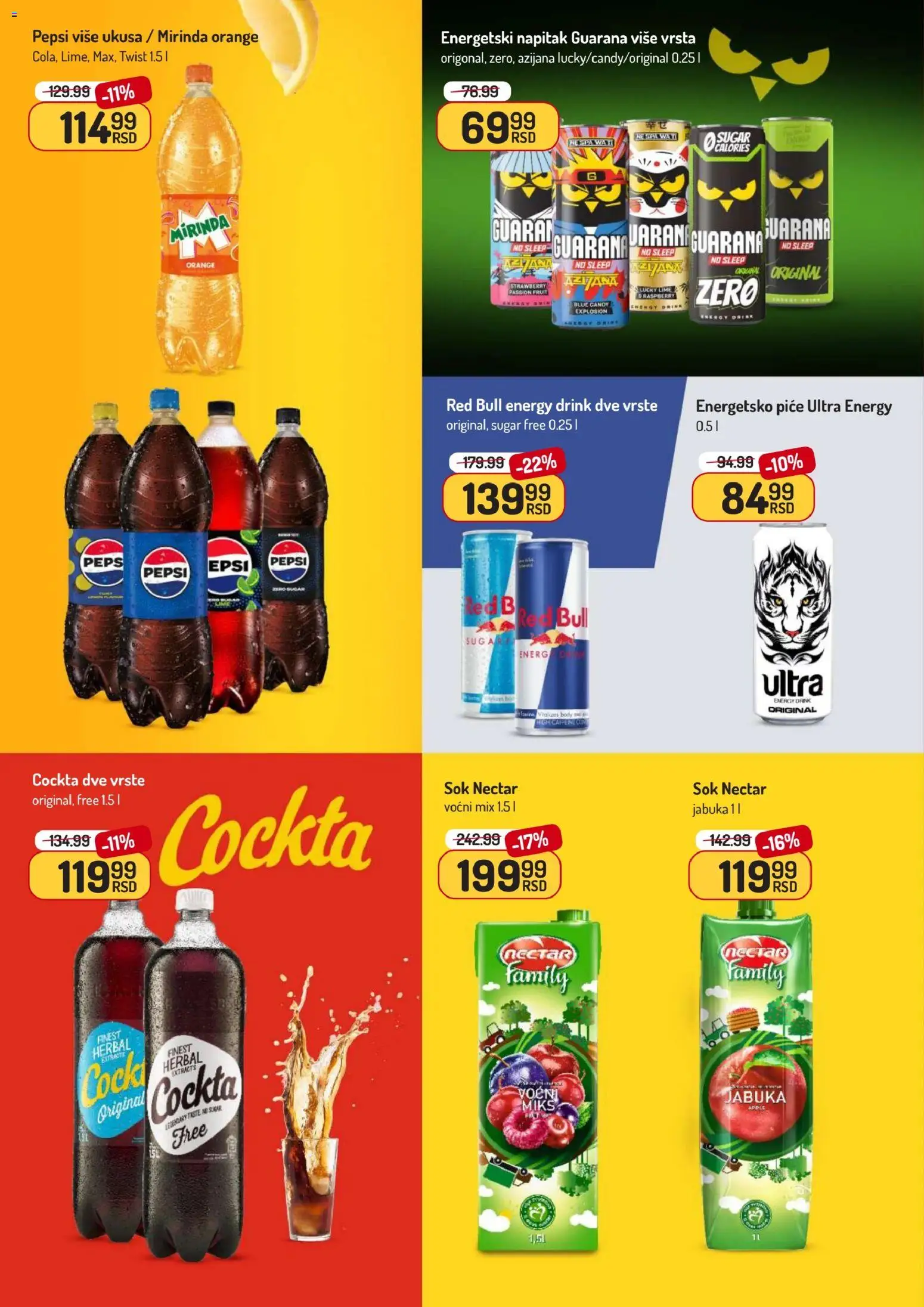 Aman katalog - važi od 10.11.2025 | Strana: 32 | Proizvode: Guarana, Candy, Red Bull, Pepsi
