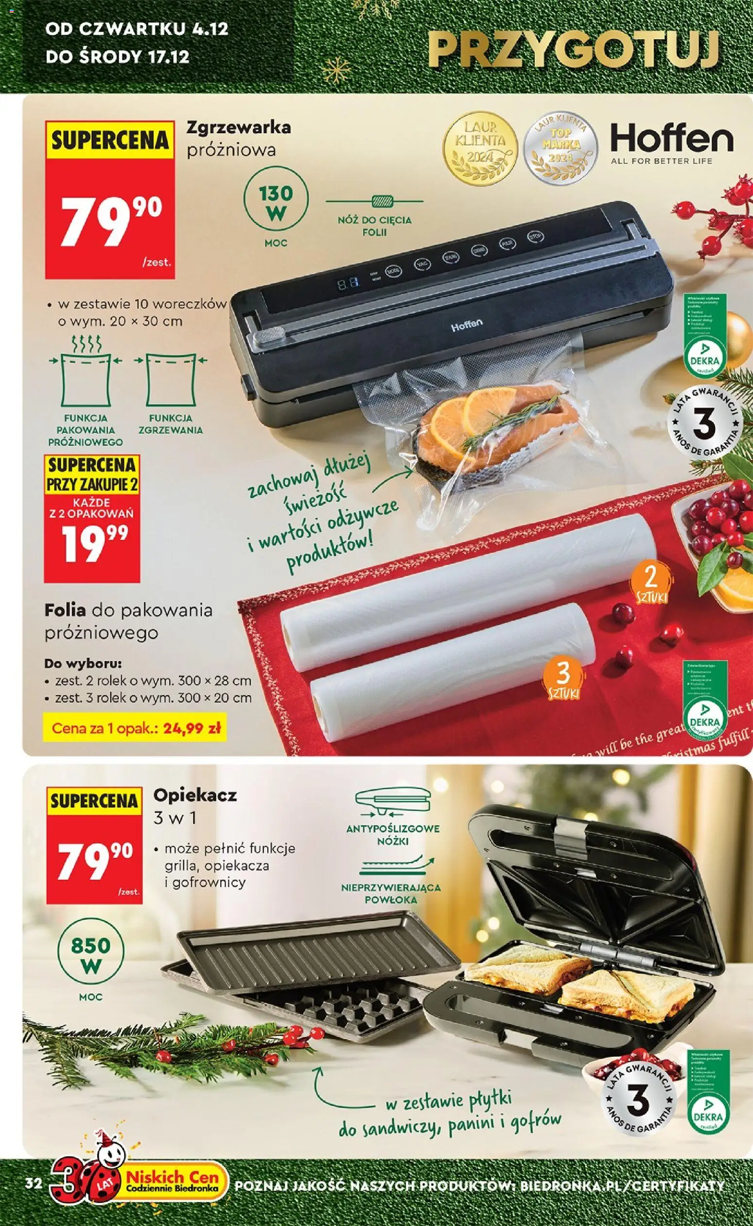 Biedronka gazetka - Hity i inspiracje od 29.11.2025 | Strona: 32 | Produkty: Opiekacz, Panini, Sandwich