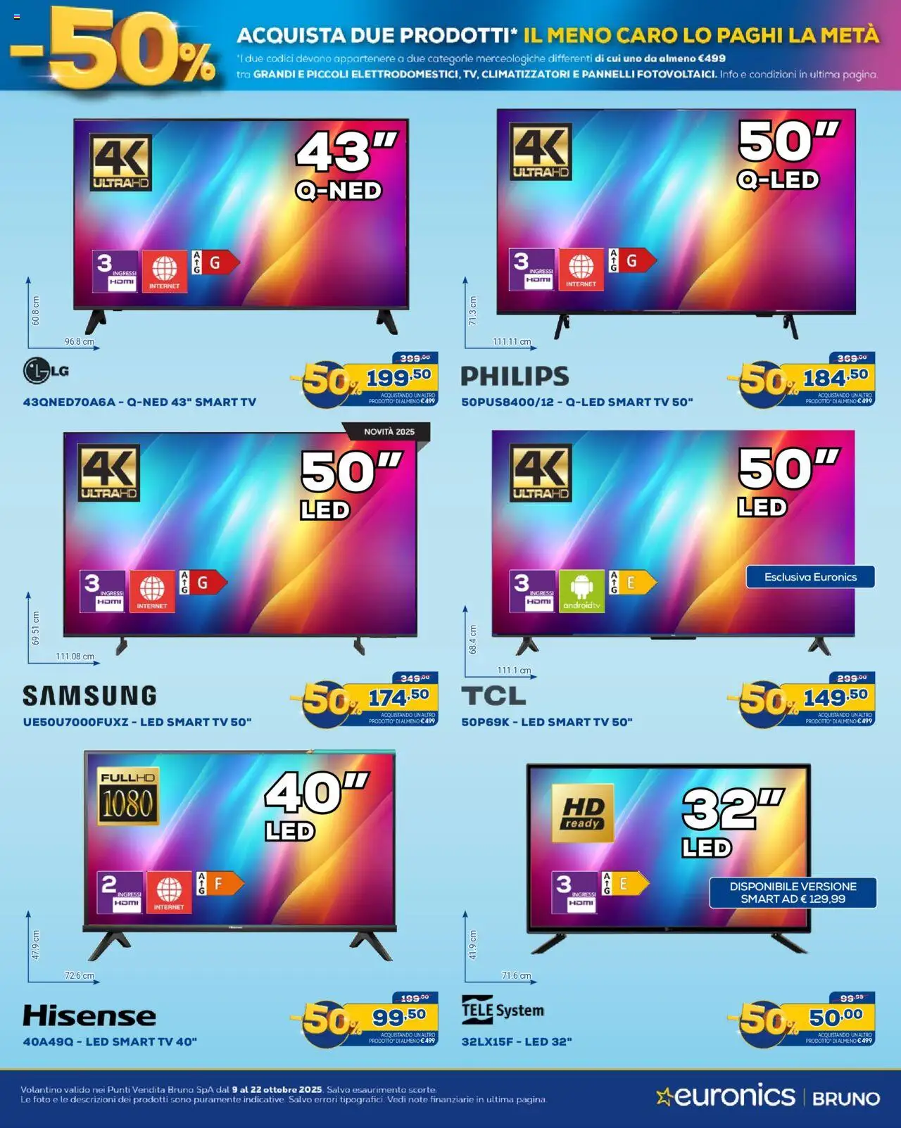 Volantino Euronics del 09.10.2025 | Pagina: 24 | Prodotti: smart TV, TV, Samsung