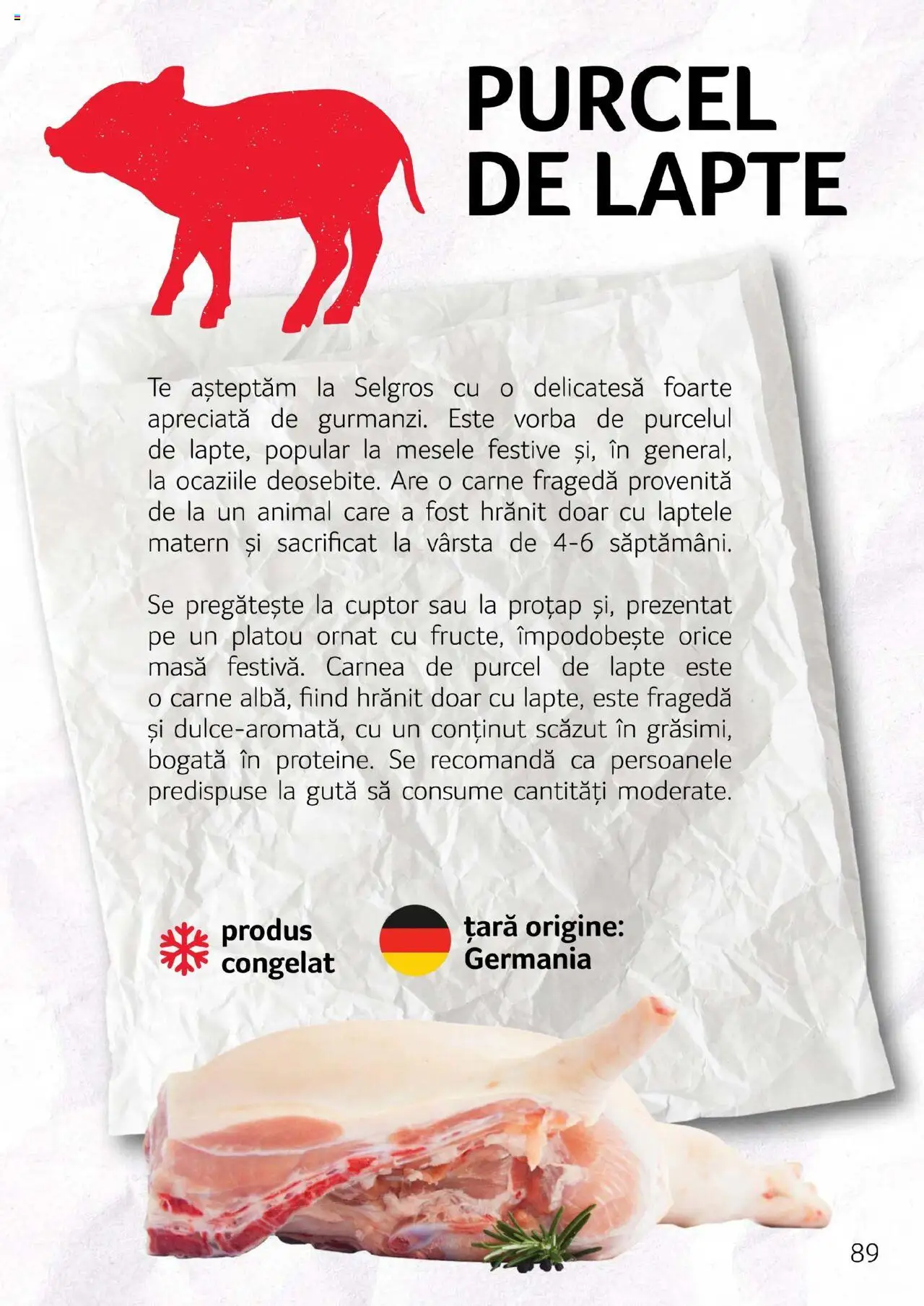 Catalog Selgros - Carne – valabil de la 27.04.2023 | Pagină: 89 | Produse: Pungă, Cuptor, Masă, Lapte