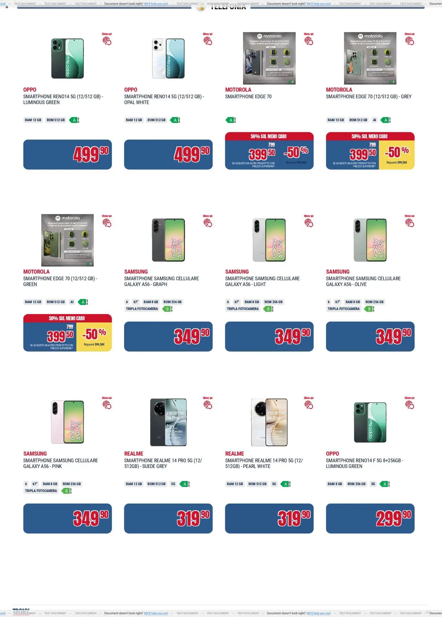 Volantino Trony del 04.12.2025 | Pagina: 6 | Prodotti: Cellulare, Olive, Fotocamera, Samsung