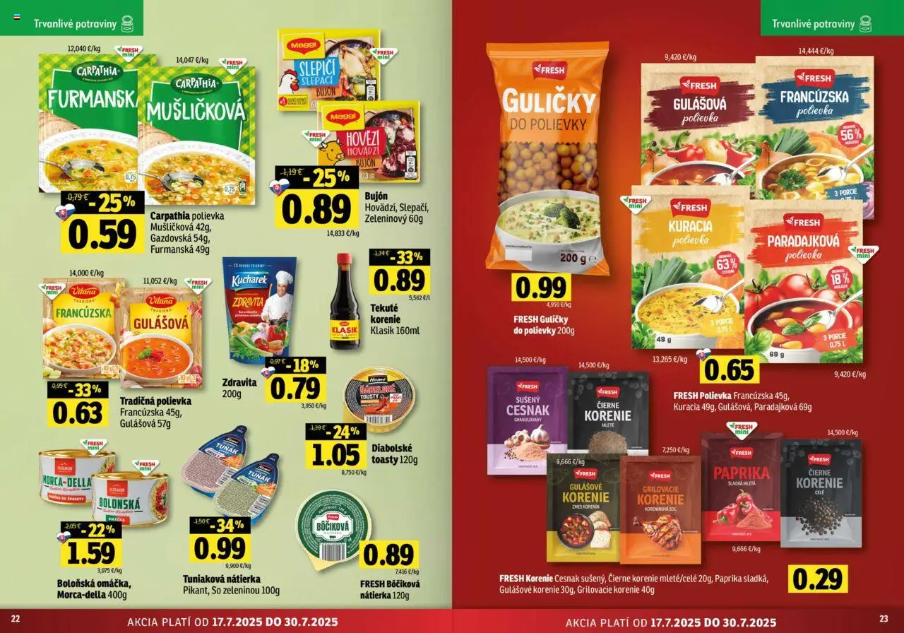 Fresh Východné Slovensko │ platný od 17.07.2025 | Strana: 12 | Produkty: Paprika, Čierne korenie, Cesnak, Soľ