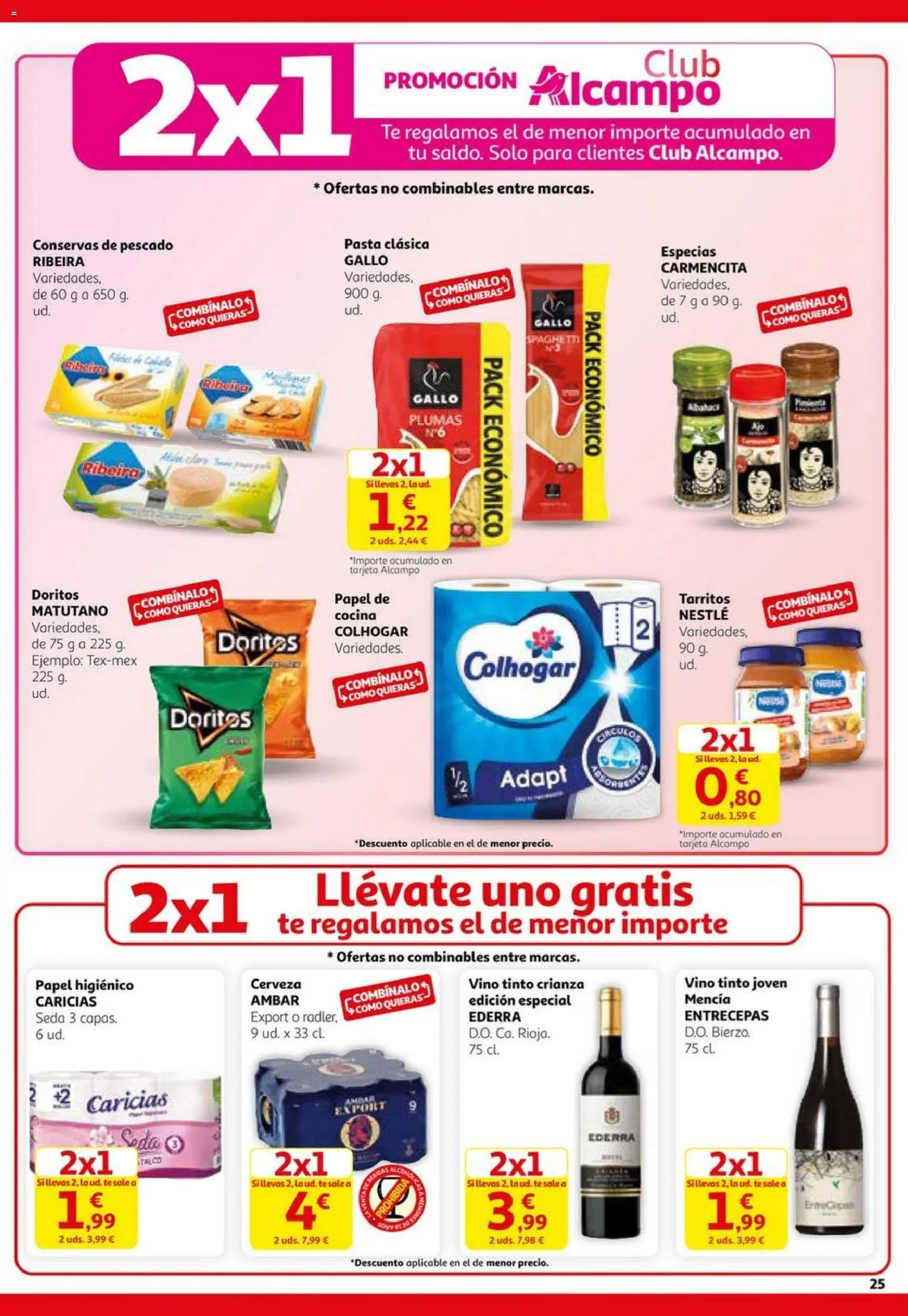 Alcampo - Black Friday  │ válido desde el 06.11.2025 | Página: 25 | Productos: Vino, Papel higienico, Pescado, Pasta